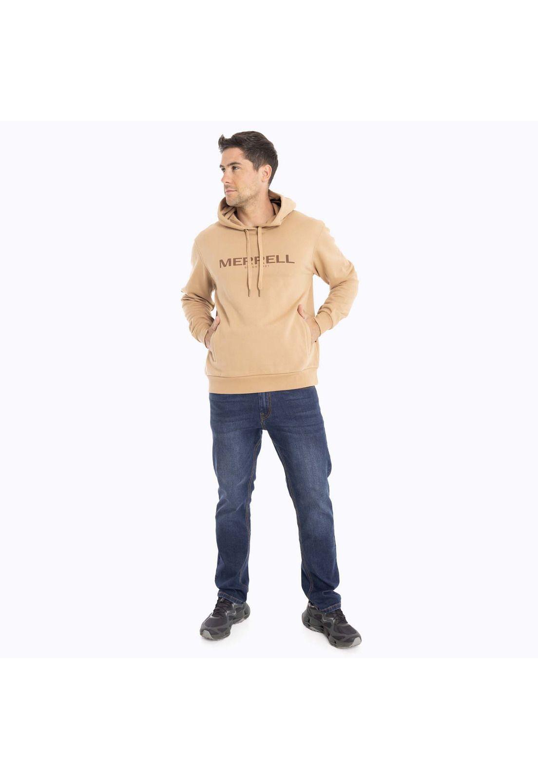 Poleron Hombre Full Zipper Caqui Merrell-7