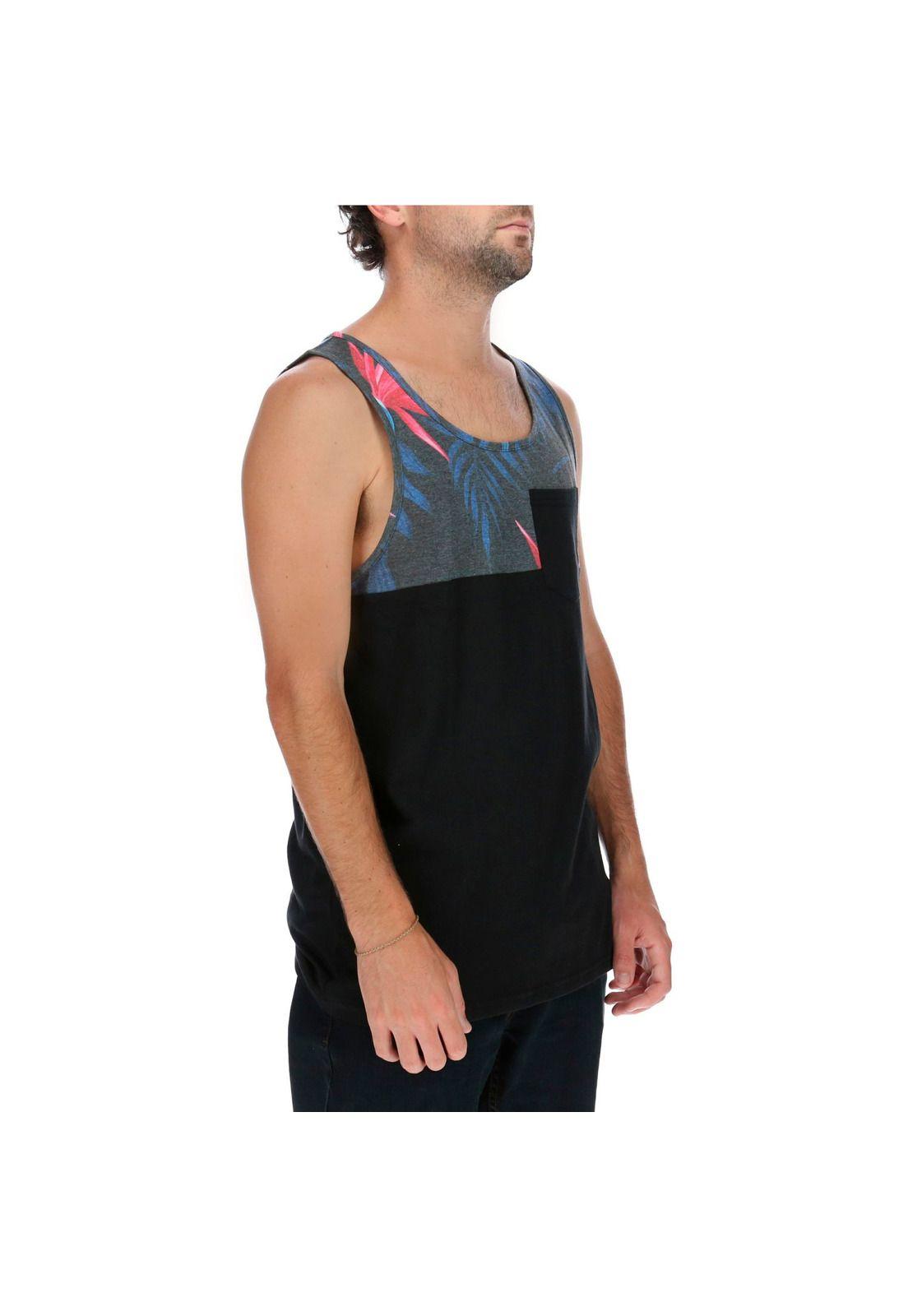 Polera S/M  Hombre Priest Tank Negro-3
