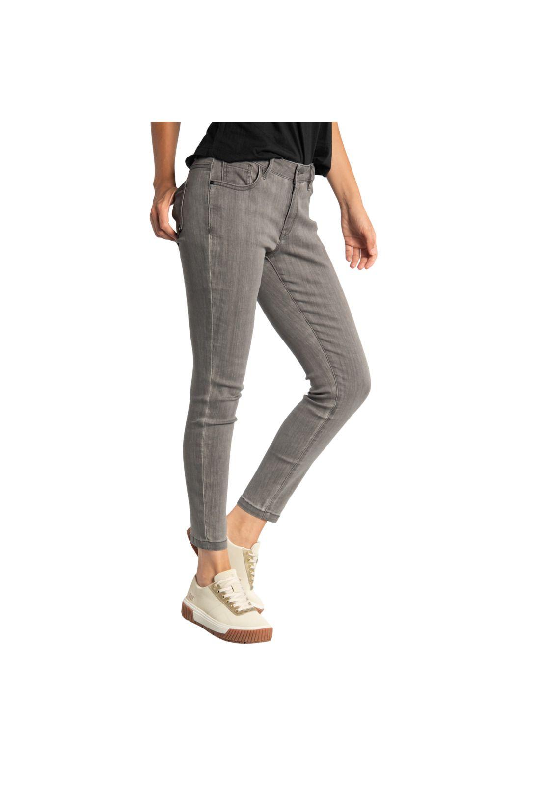 Jeans Mujer Symbol Skinny Gris Oscuro-0