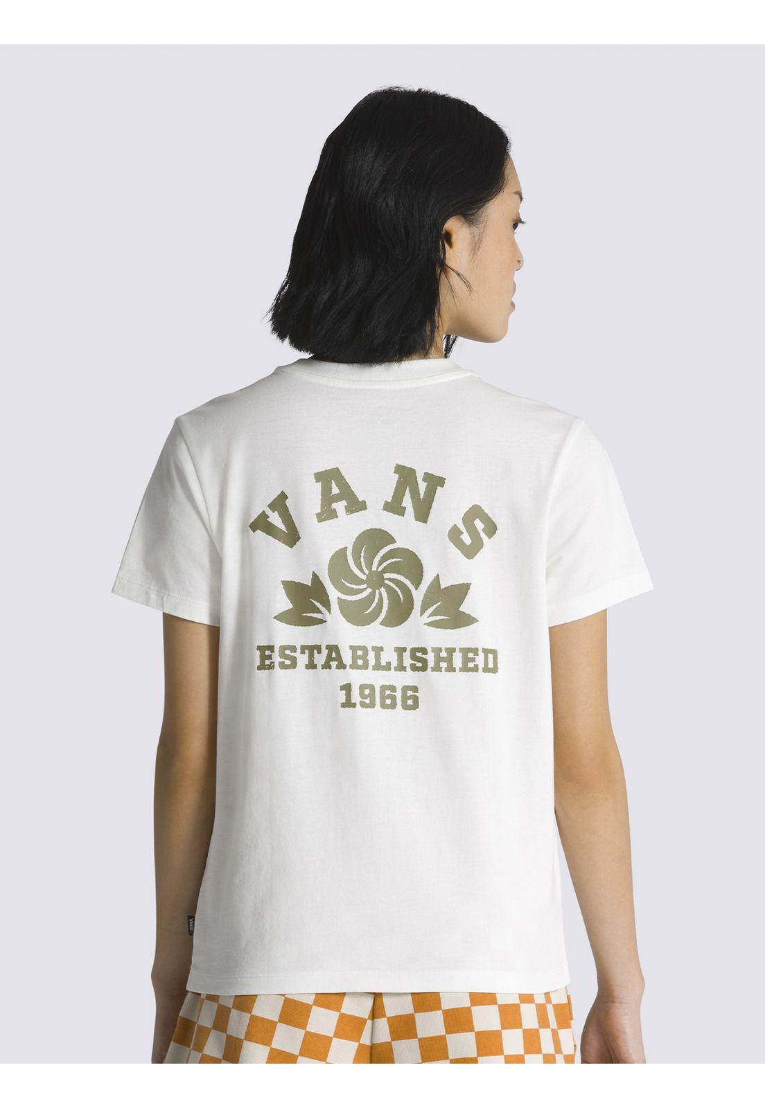 Polera Manga Corta Peake Crew Tee Crema Mujer-1