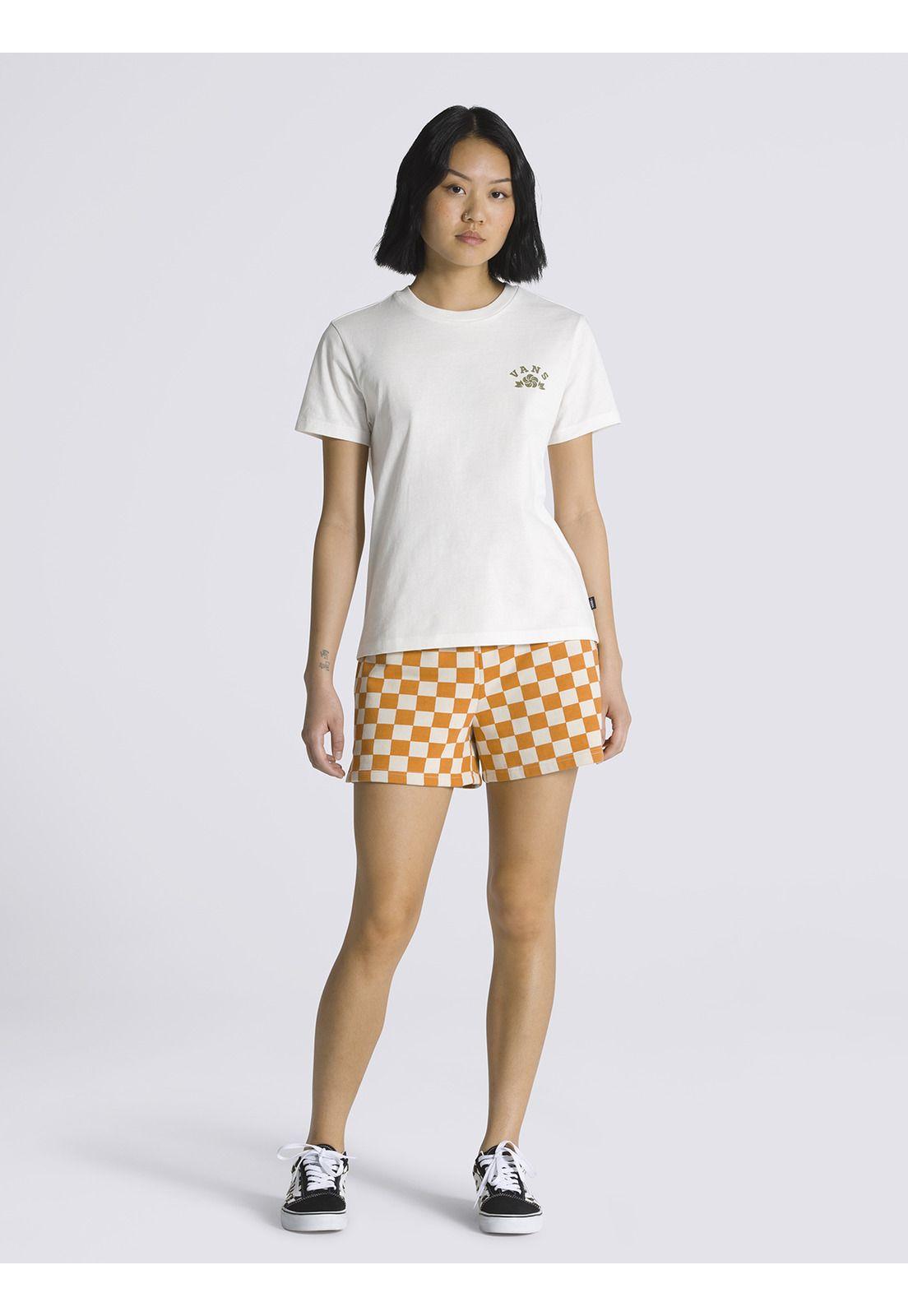 Polera Manga Corta Peake Crew Tee Crema Mujer-3