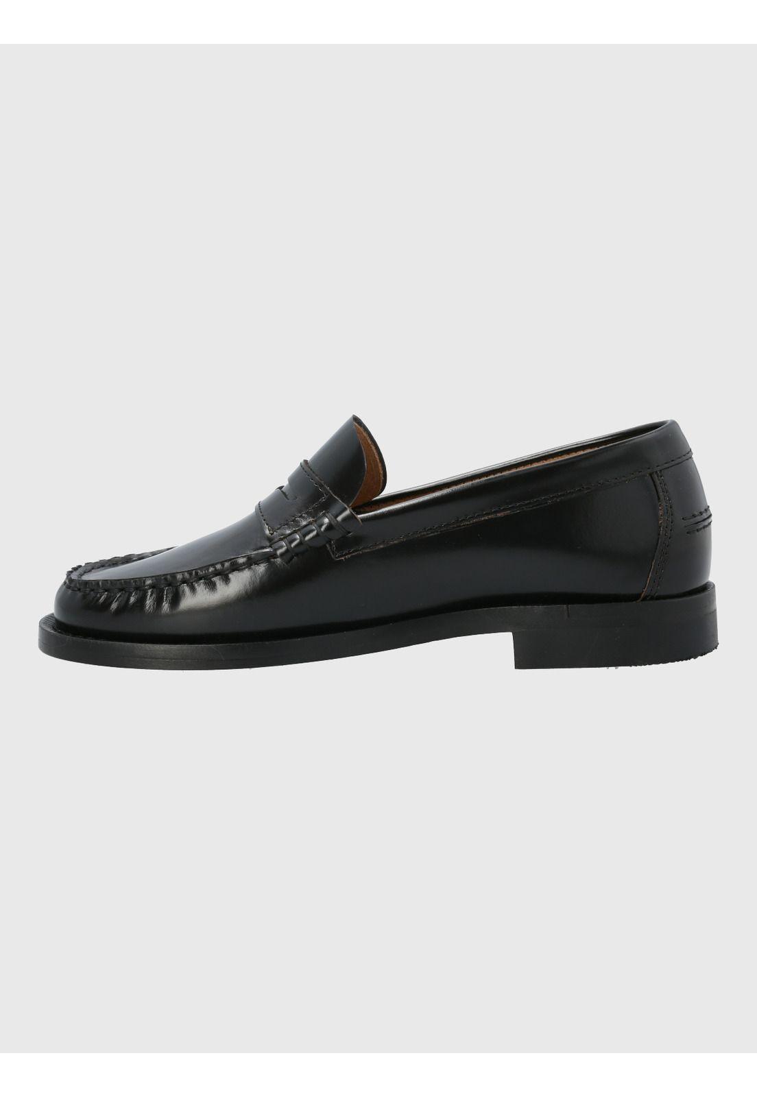 Mocasin Mujer Italiano Cuero Madri Negro-5
