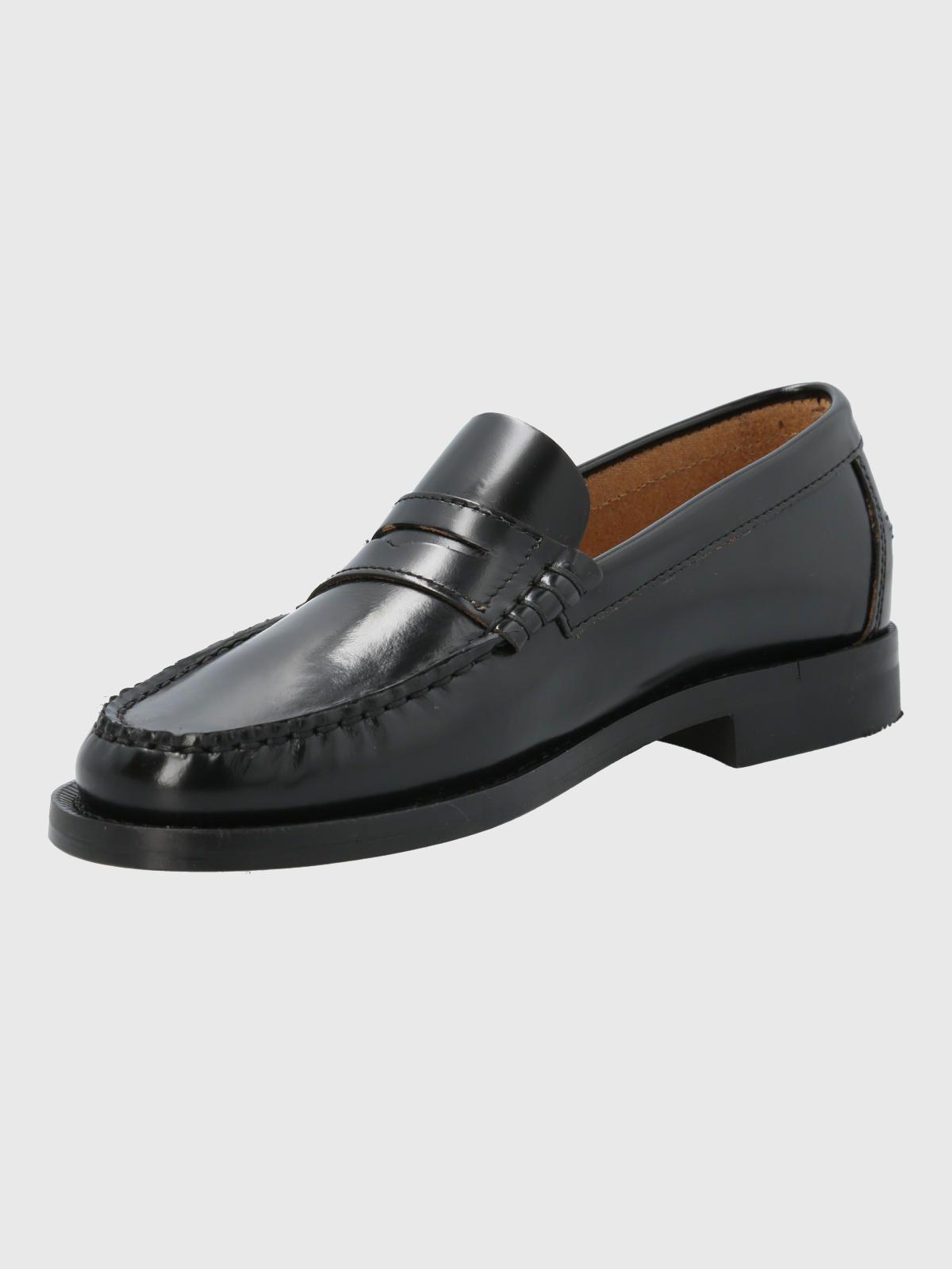 Mocasin Mujer Italiano Cuero Madri Negro-4