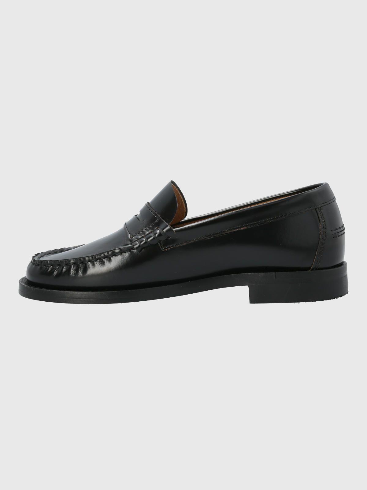 Mocasin Mujer Italiano Cuero Madri Negro-5