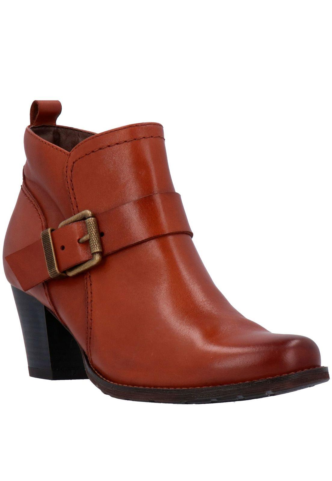 Botin Mujer Cuero Mazzola Café-0