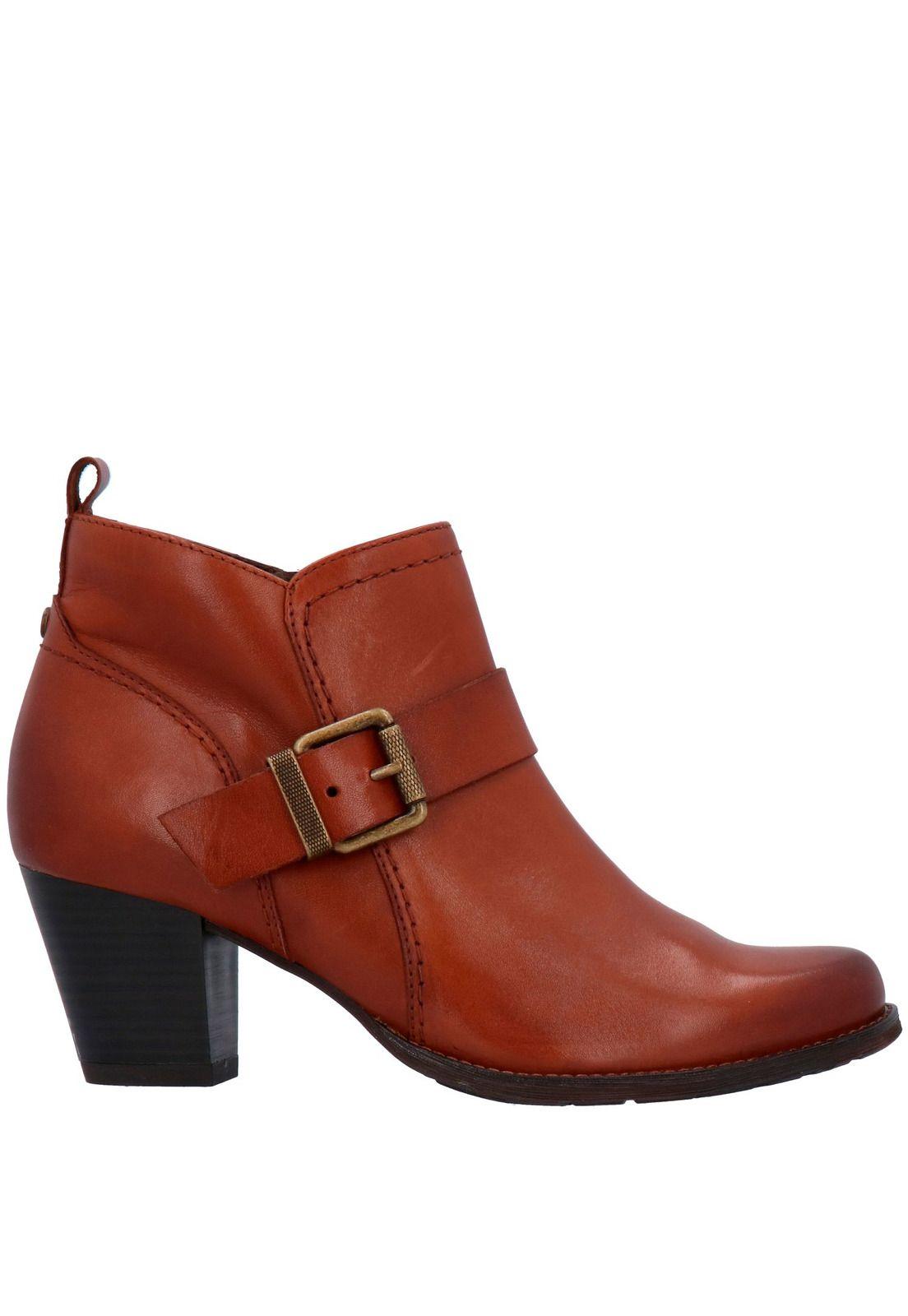 Botin Mujer Cuero Mazzola Café-1