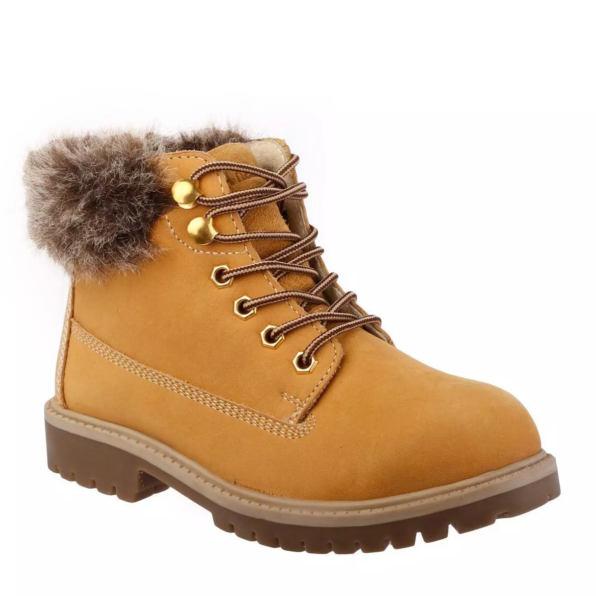 Botin Cuero Niña Agape Amarillo-0