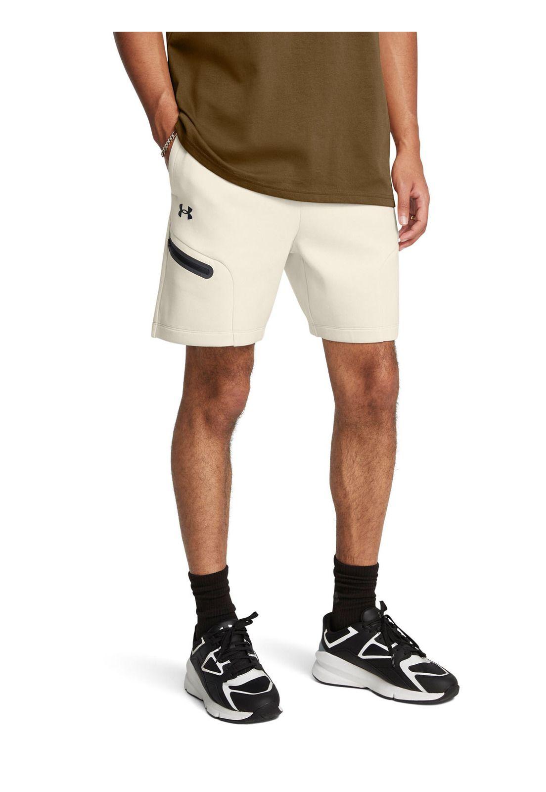 Shorts UA Unstoppable para hombre Blanco-3