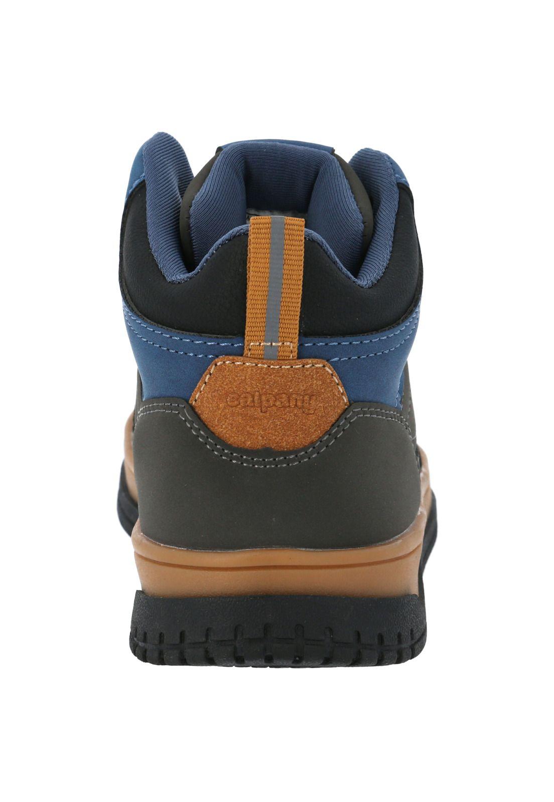 Zapatilla Niño Zigi Gris con azul-6