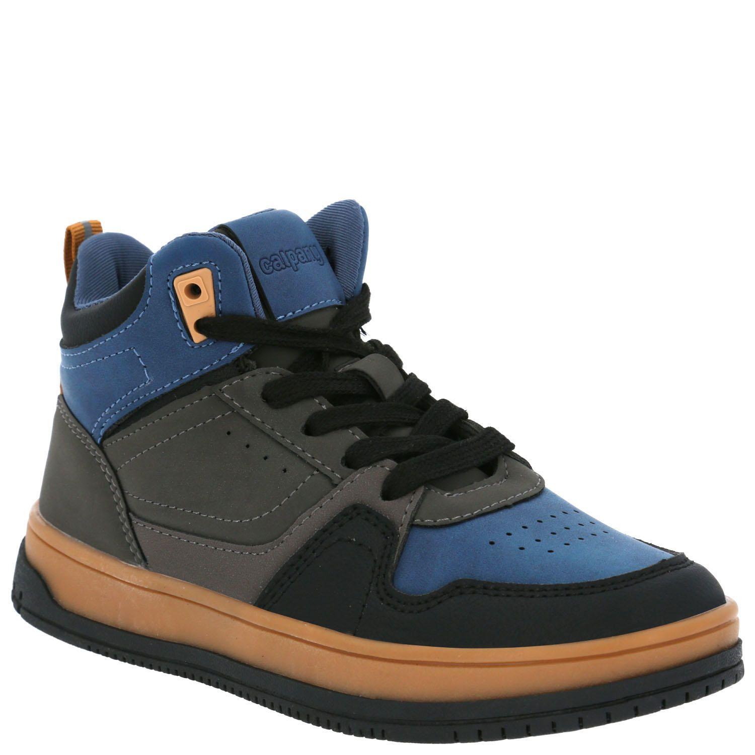 Zapatilla Niño Zigi Gris con azul-0