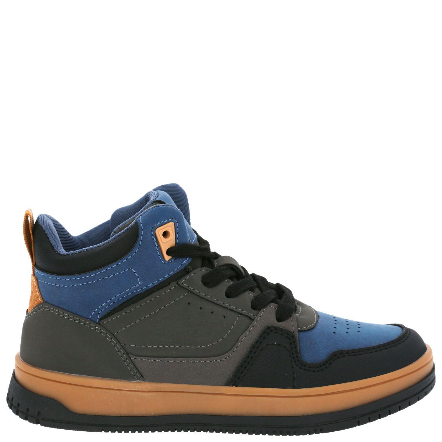 Zapatilla Niño Zigi Gris con azul-1