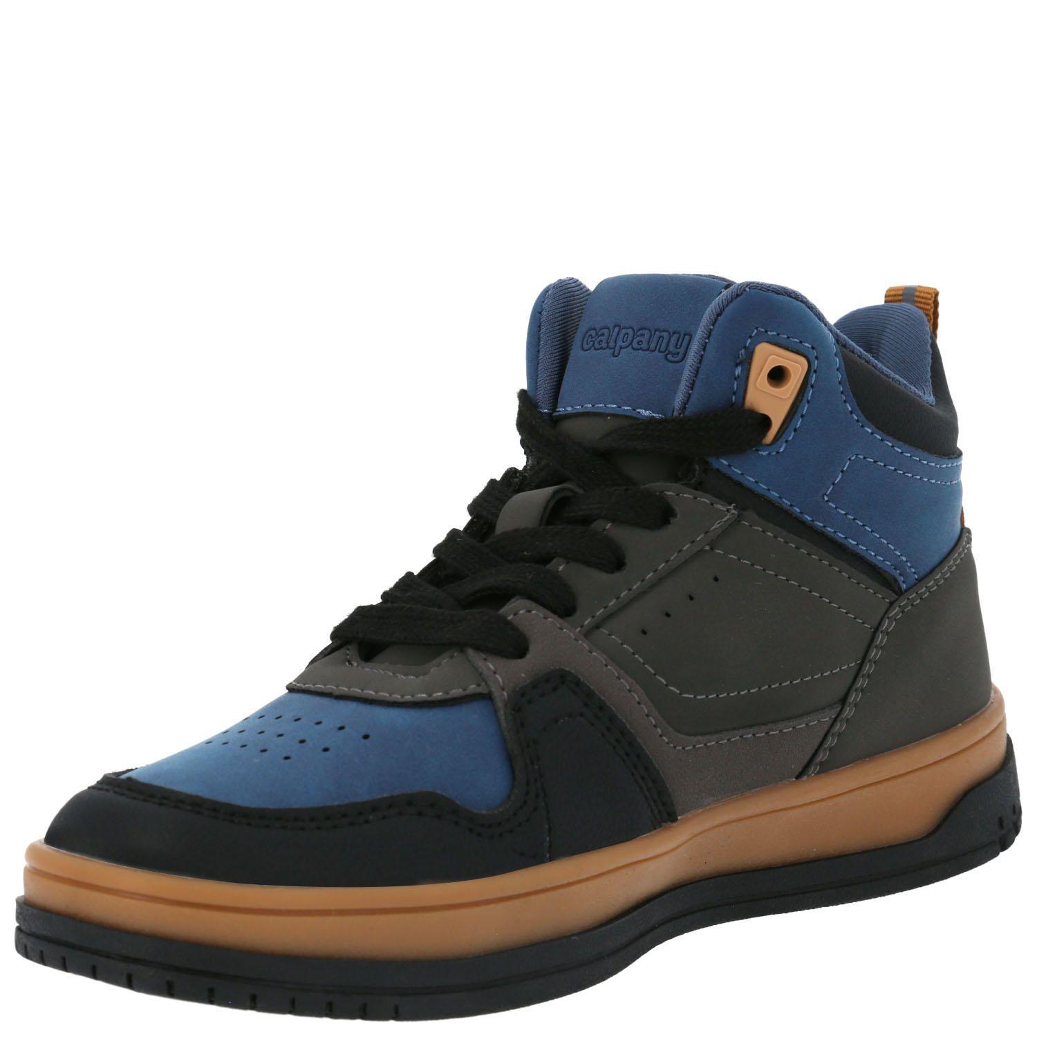 Zapatilla Niño Zigi Gris con azul-4