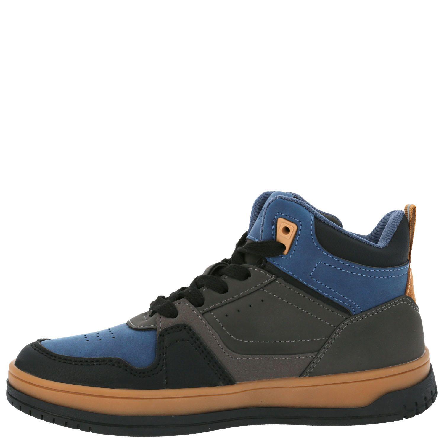 Zapatilla Niño Zigi Gris con azul-5