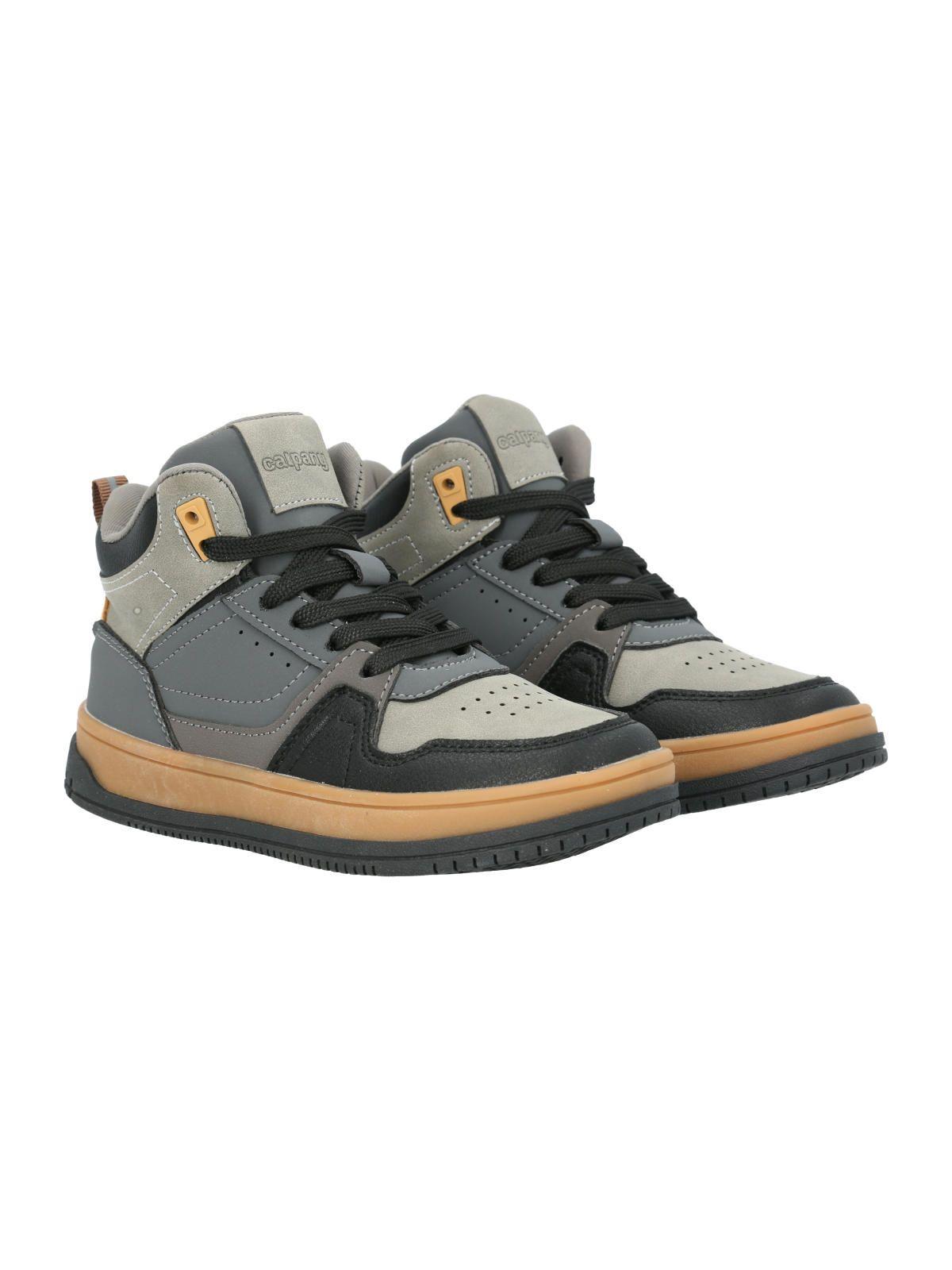 Zapatilla Niño Zigi Gris con azul-7