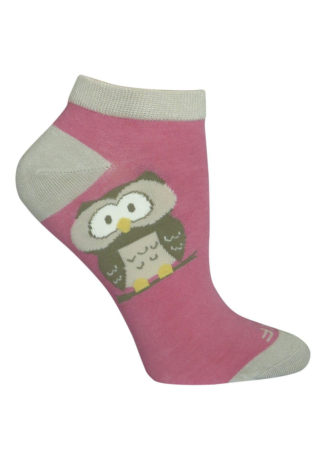 Calcetin Bambú Mujer Owl Rosa Rockford-0