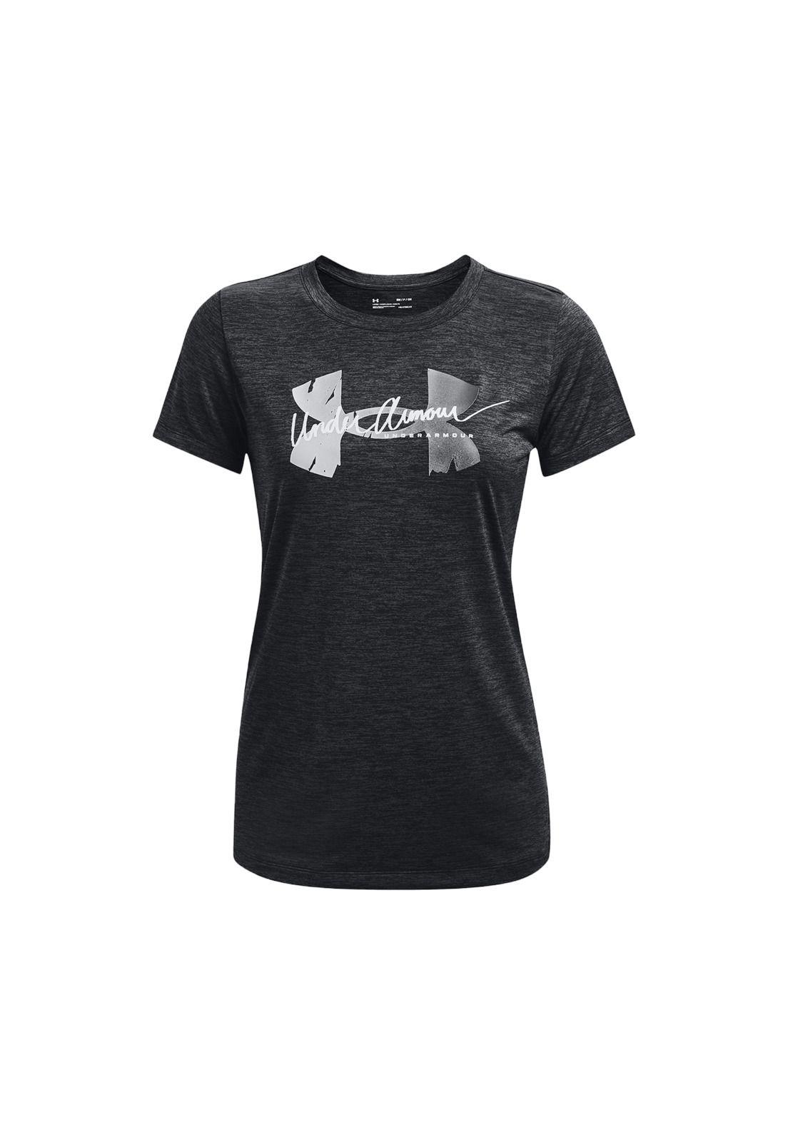 Polera Mujer Tech Twist Script Logoc Negro-0
