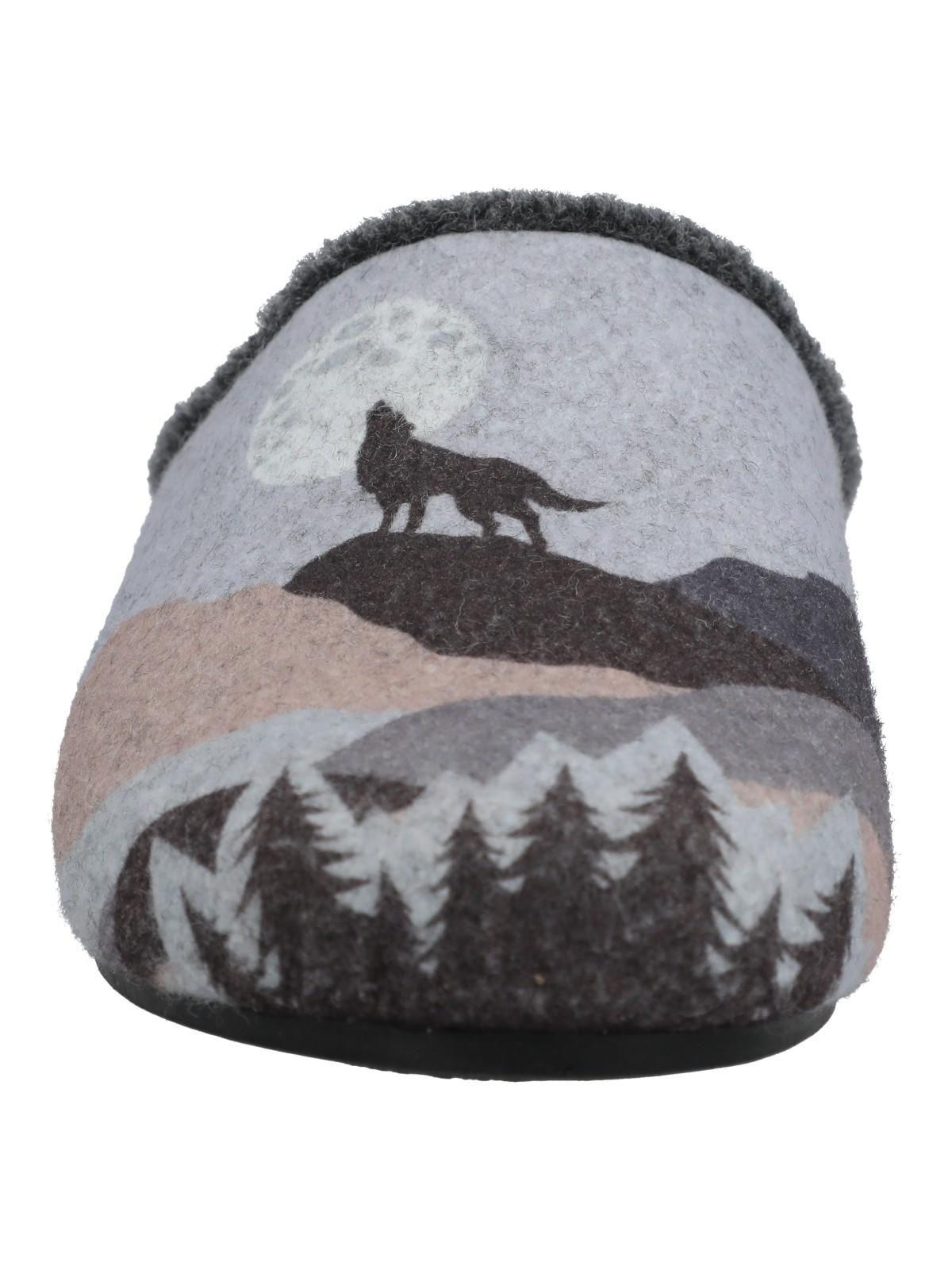 Pantufla Fibras Unisex Rkf Slipper Wolf Gris-4