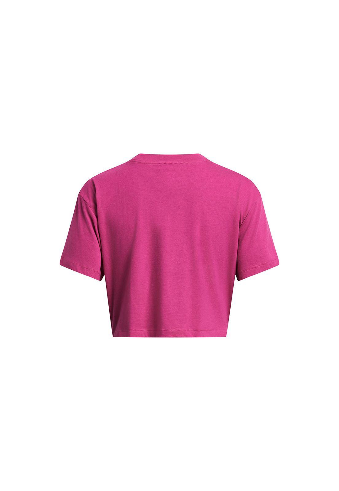Polera UA Bubble Script mujer Rosado-1