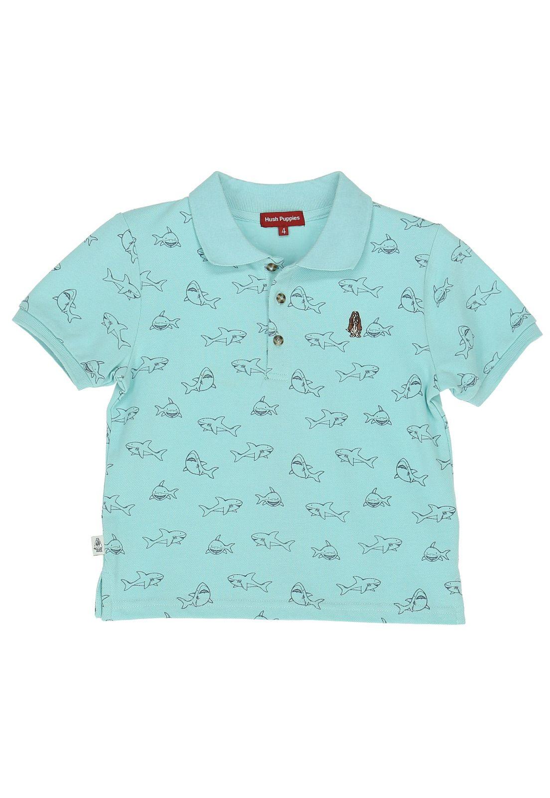 Polera Niño Shark Celeste-0