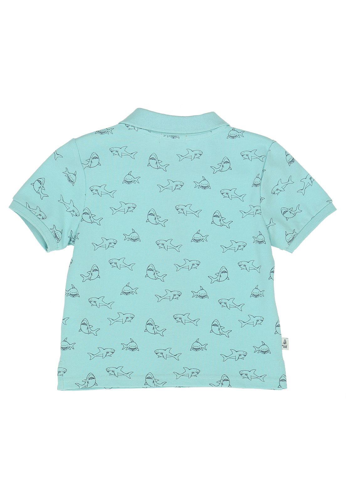 Polera Niño Shark Celeste-1