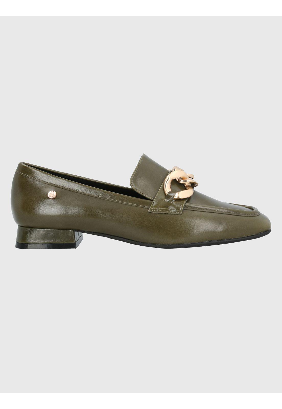 Mocasín Cuero Mujer Gween Verde-1