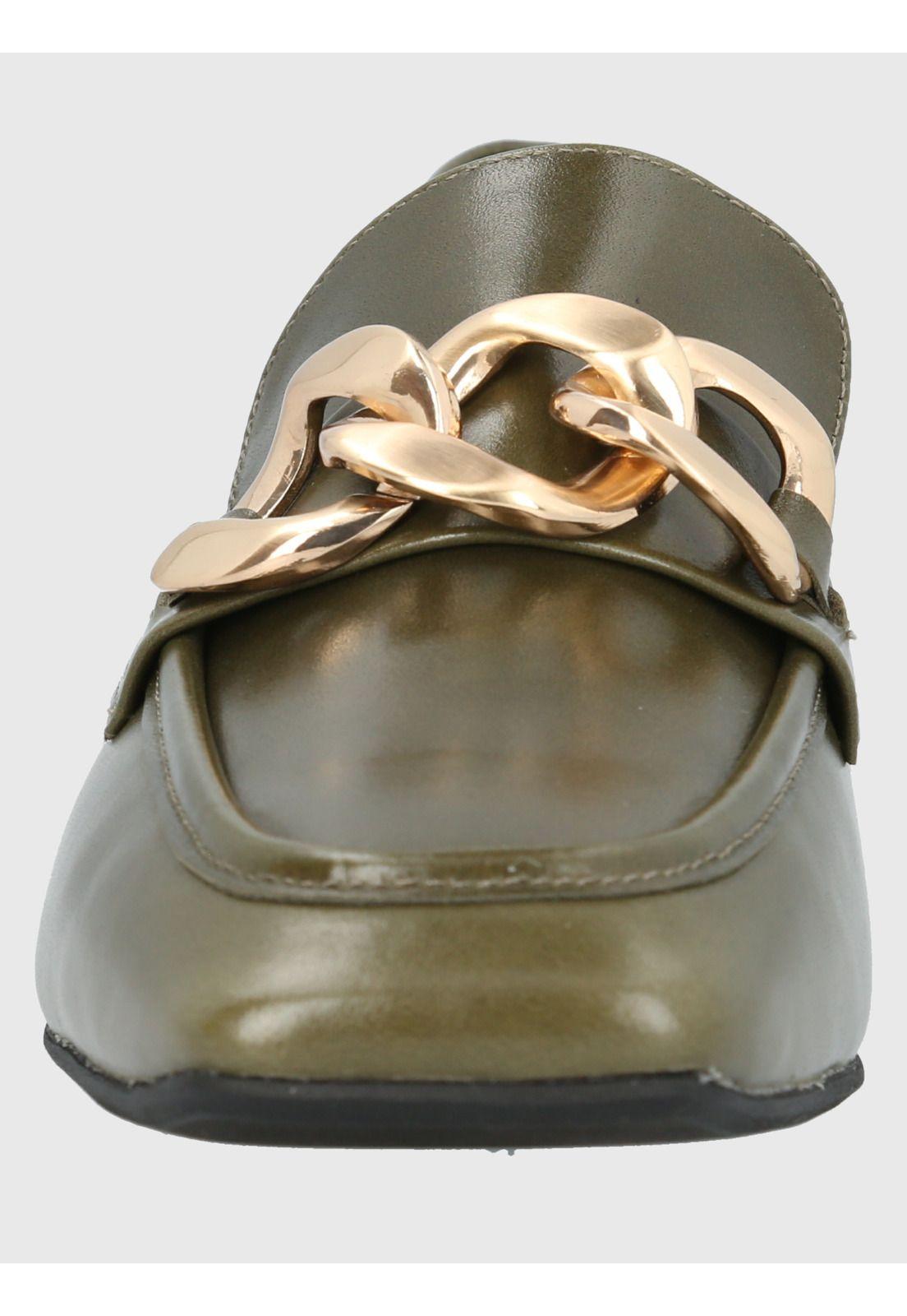 Mocasín Cuero Mujer Gween Verde-3