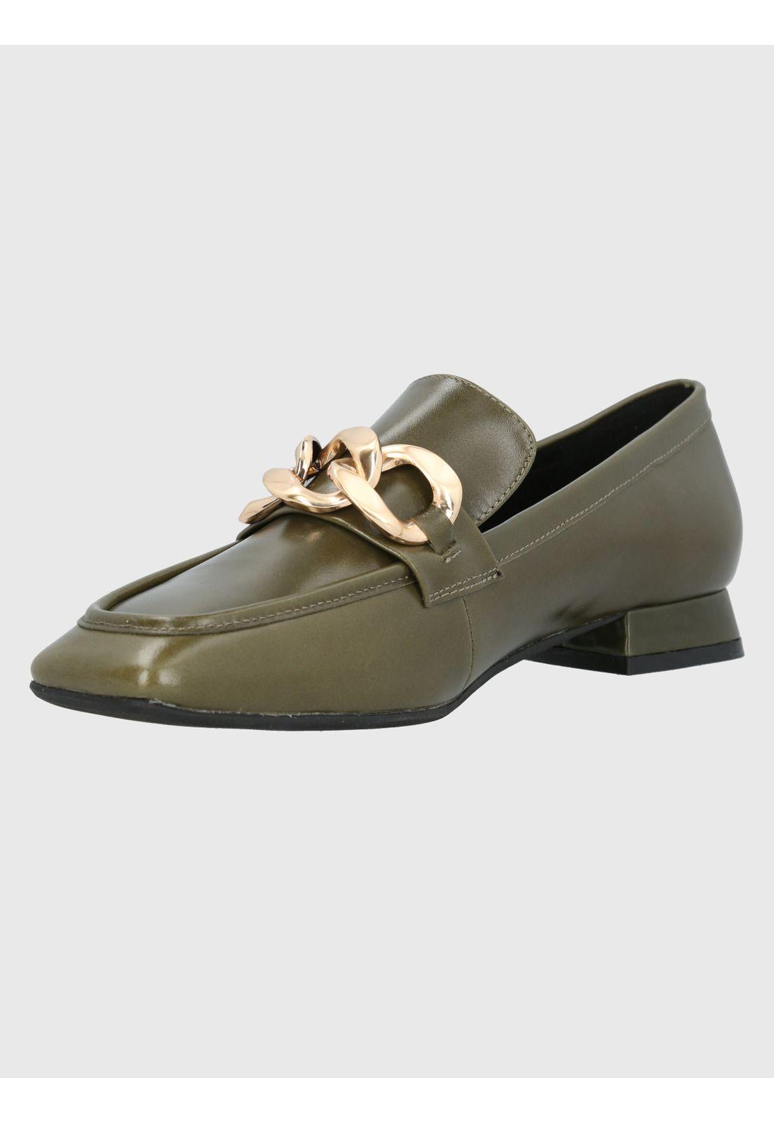 Mocasín Cuero Mujer Gween Verde-4