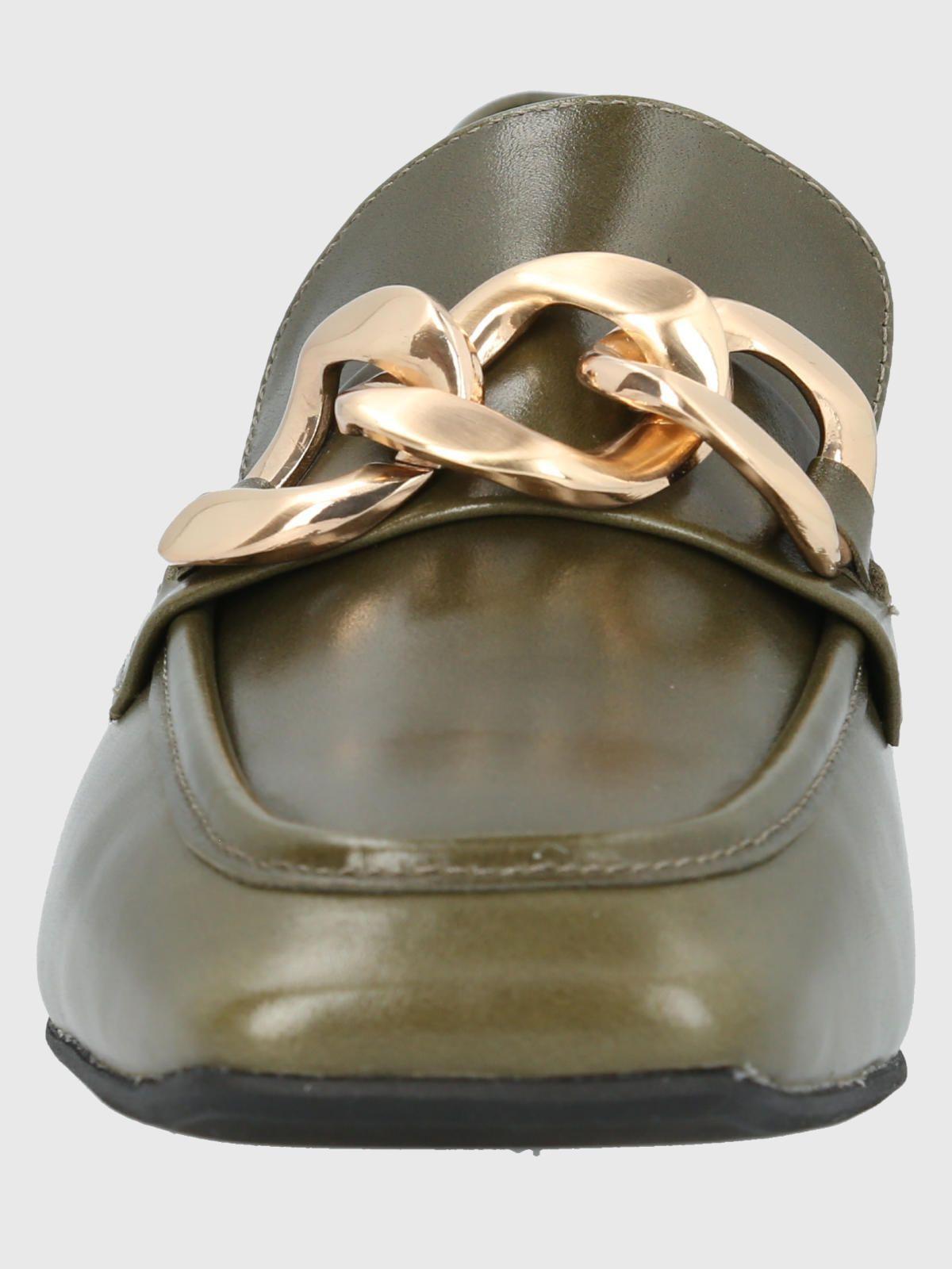 Mocasín Cuero Mujer Gween Verde-3