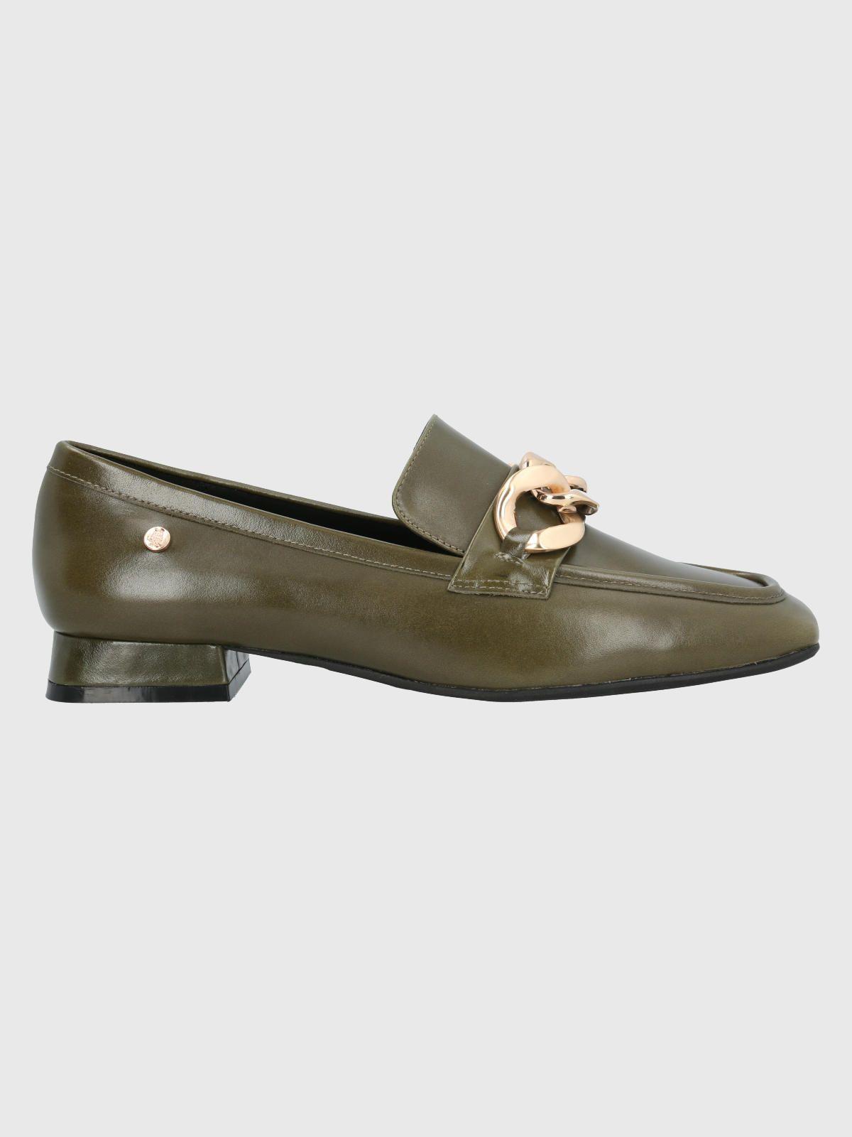 Mocasín Cuero Mujer Gween Verde-1