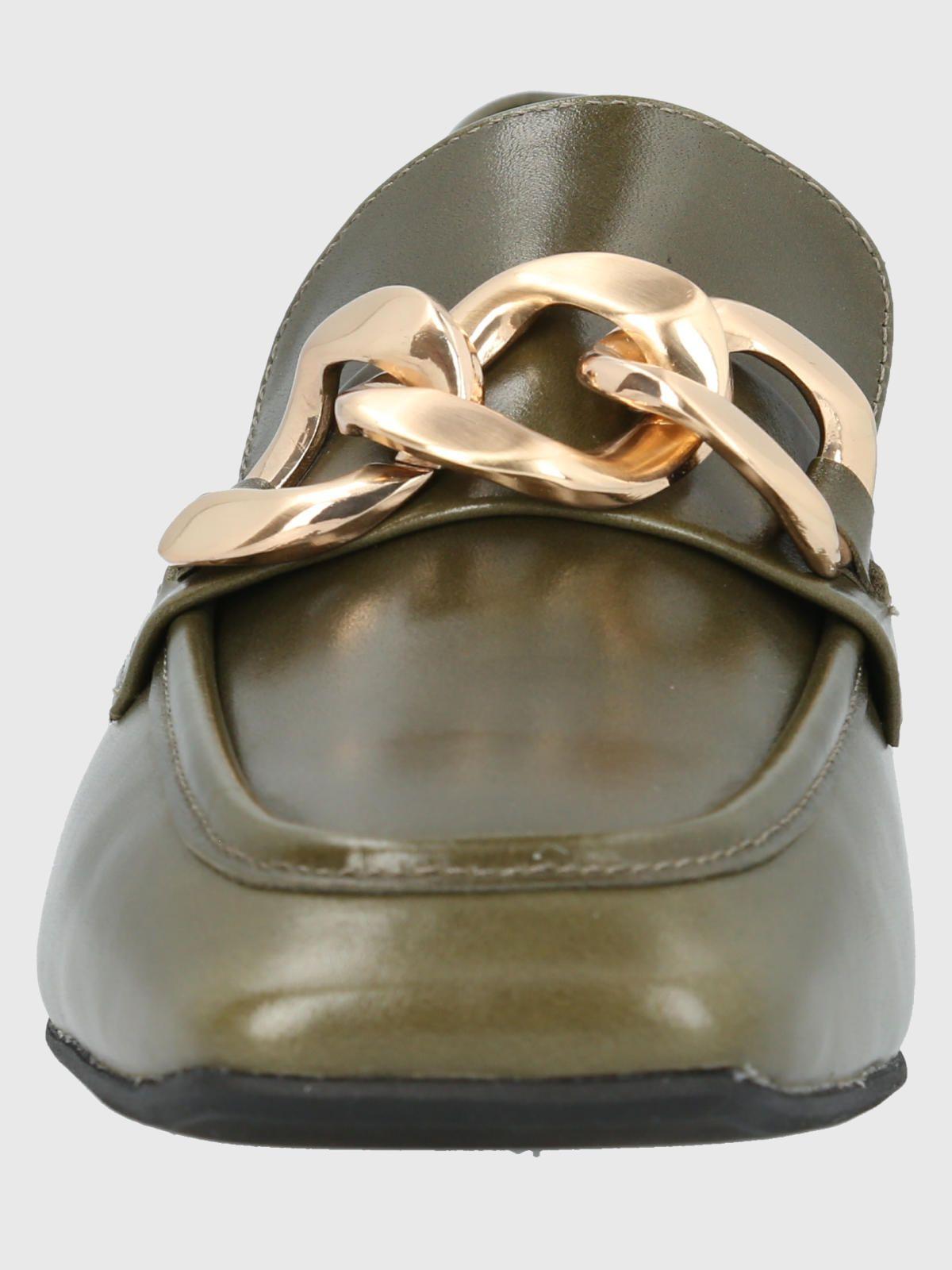 Mocasín Cuero Mujer Gween Verde-3