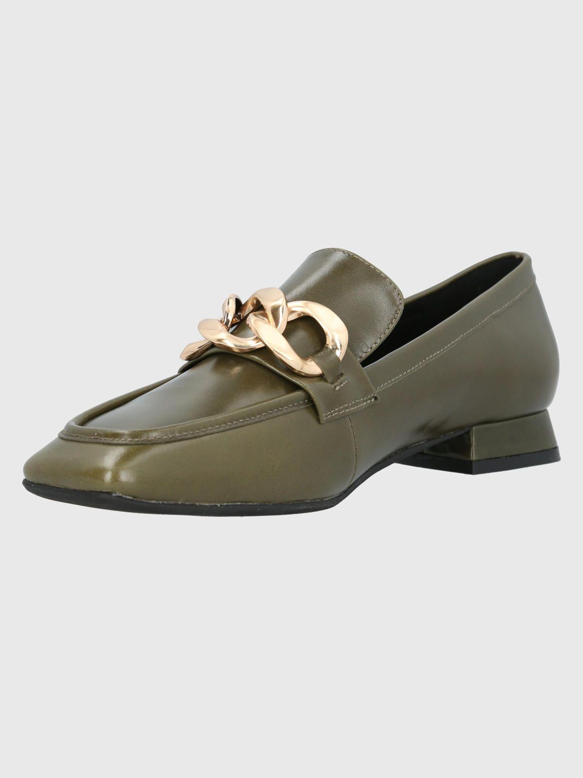 Mocasín Cuero Mujer Gween Verde-4
