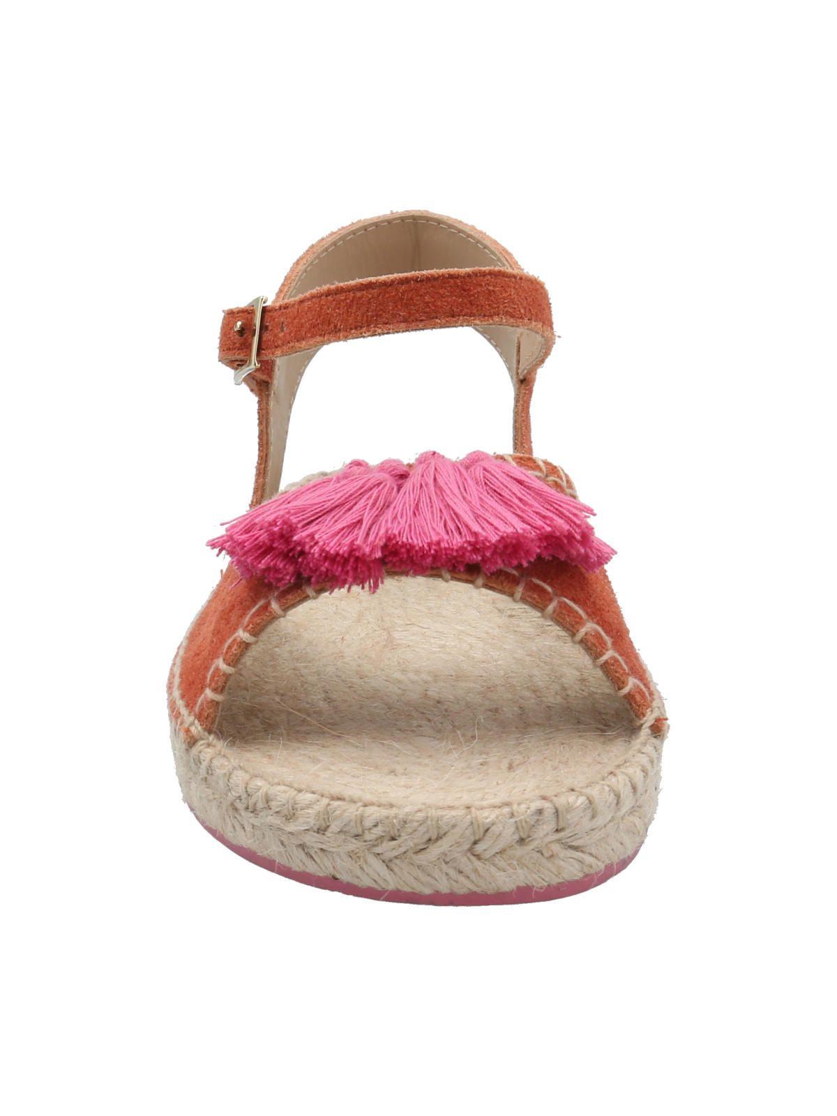 Alpargata Cuero Mujer Pom Naranjo-3