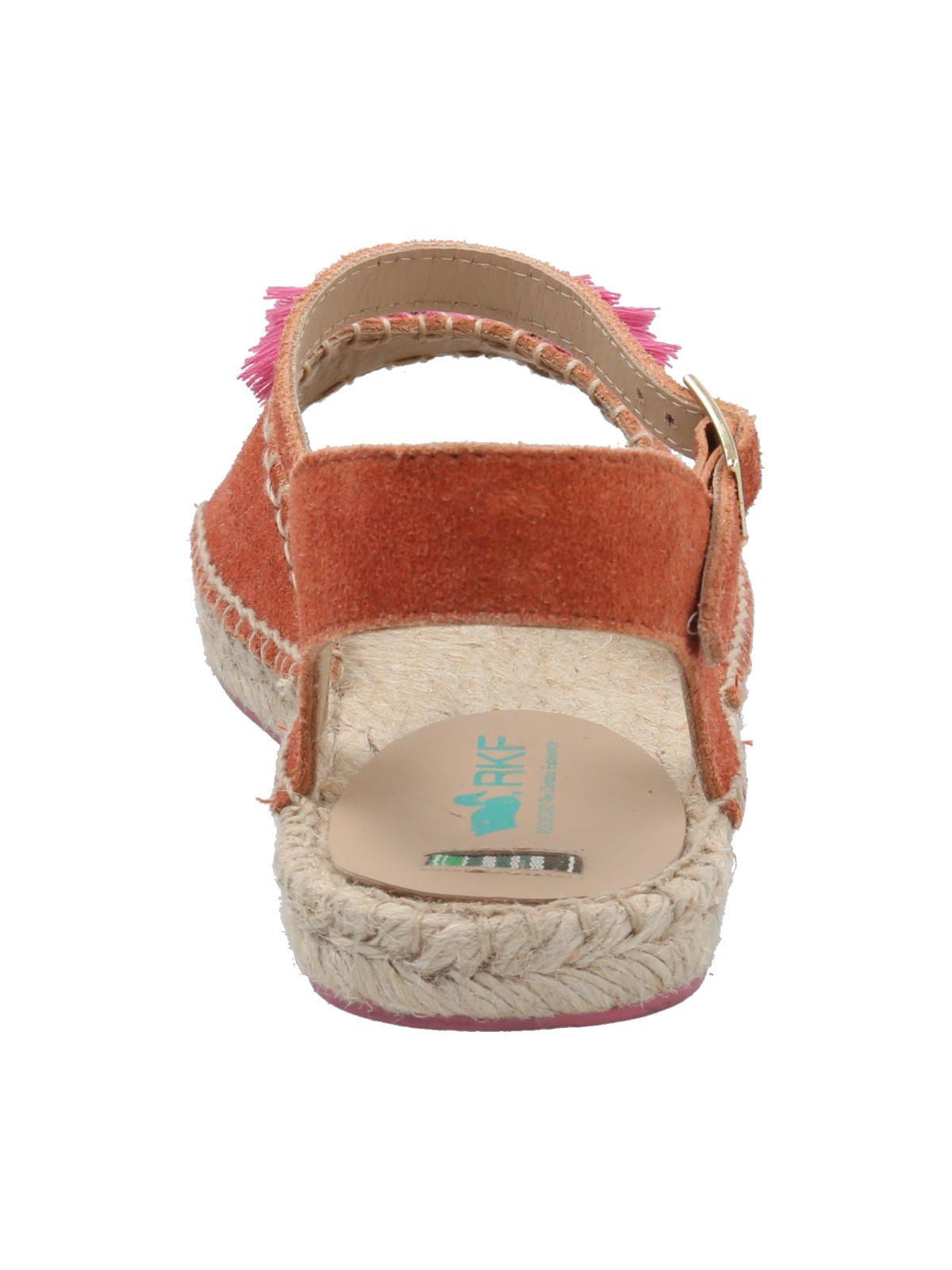 Alpargata Cuero Mujer Pom Naranjo-6