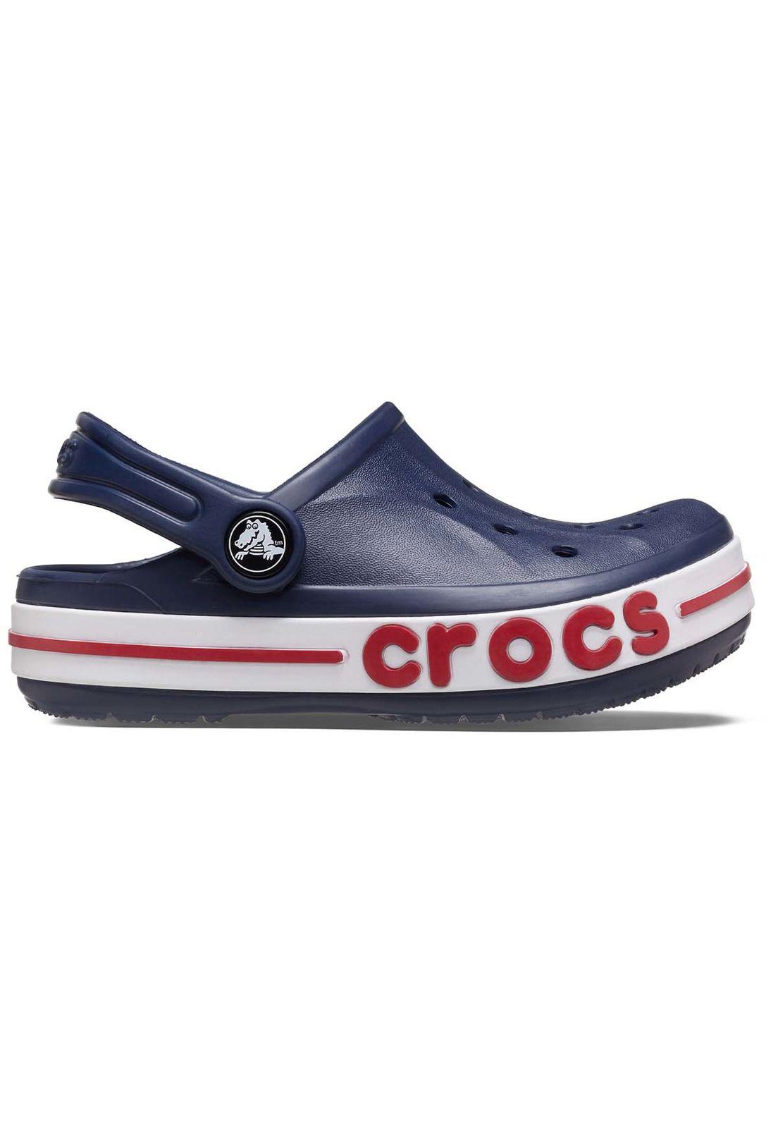 Zueco Crocs Niño Pequeño Bayaband Clog T Azul Marino-0
