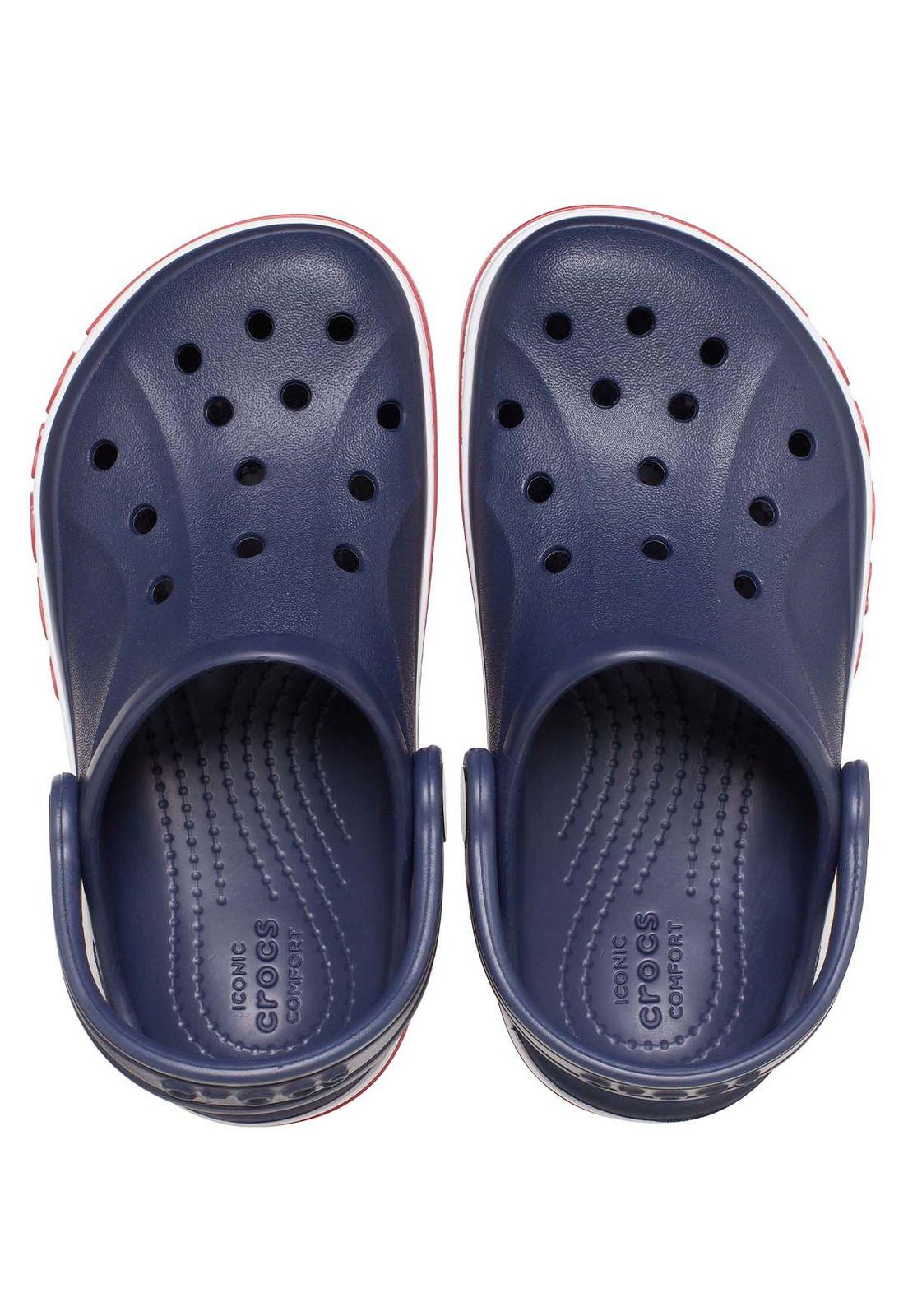 Zueco Crocs Niño Pequeño Bayaband Clog T Azul Marino-4