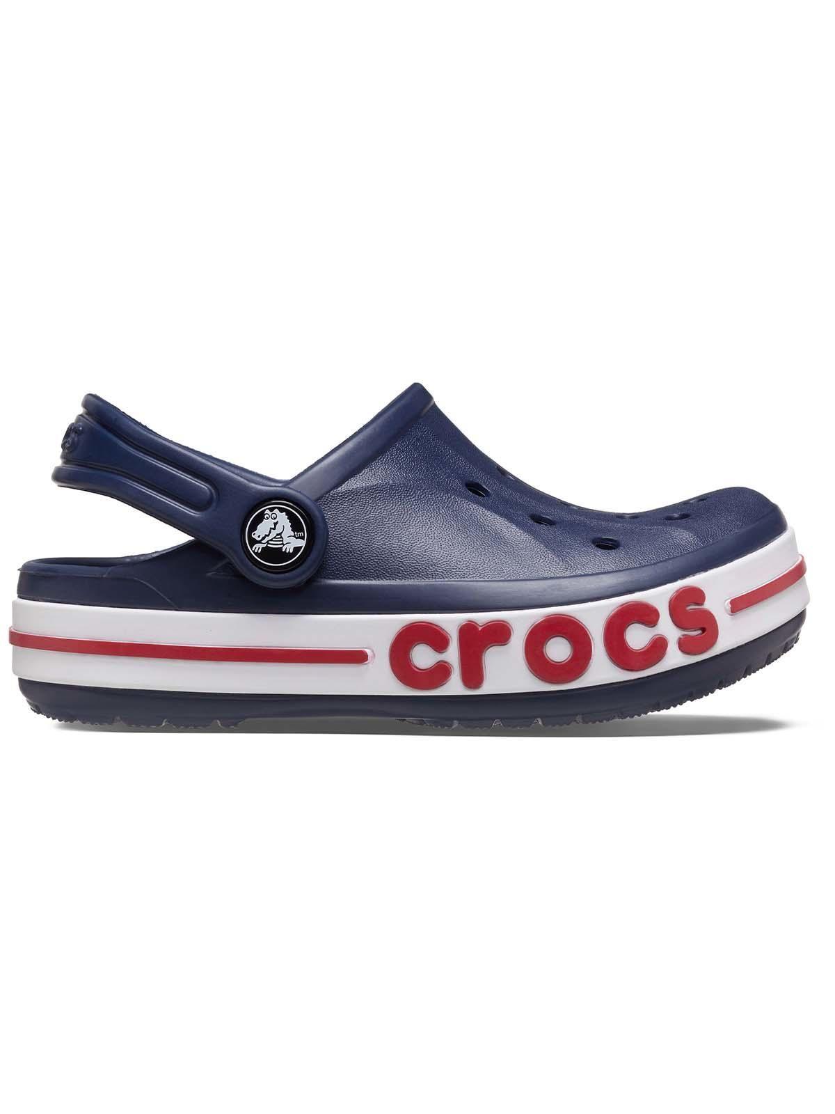 Zueco Crocs Niño Pequeño Bayaband Clog T Azul Marino-0