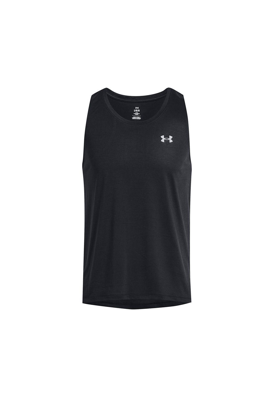 Polera sin mangas Launch para hombre Negro-0