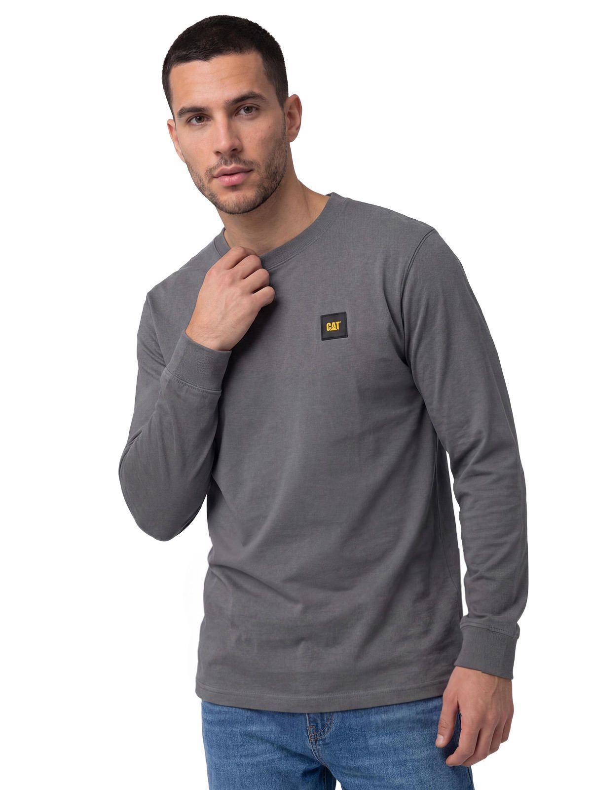 Polera Manga Larga Hombre Patch Gris-0