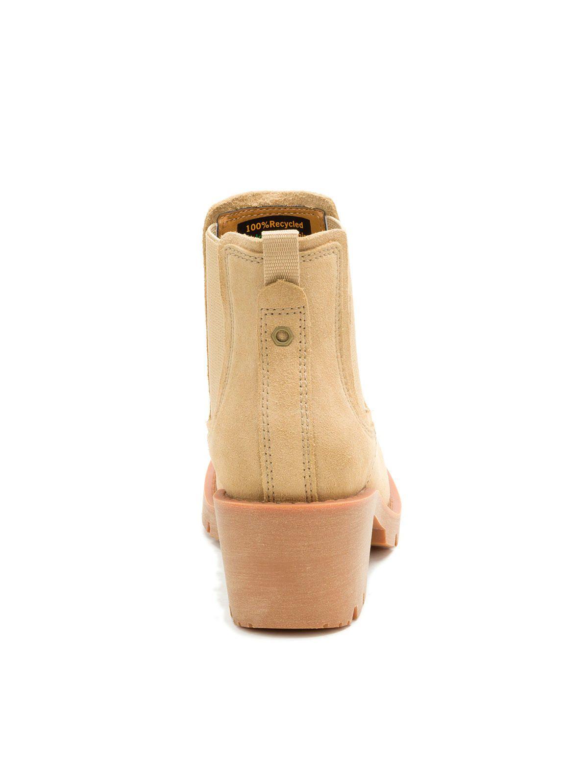 Botín de Cuero Chealsea Mujer Crema-5
