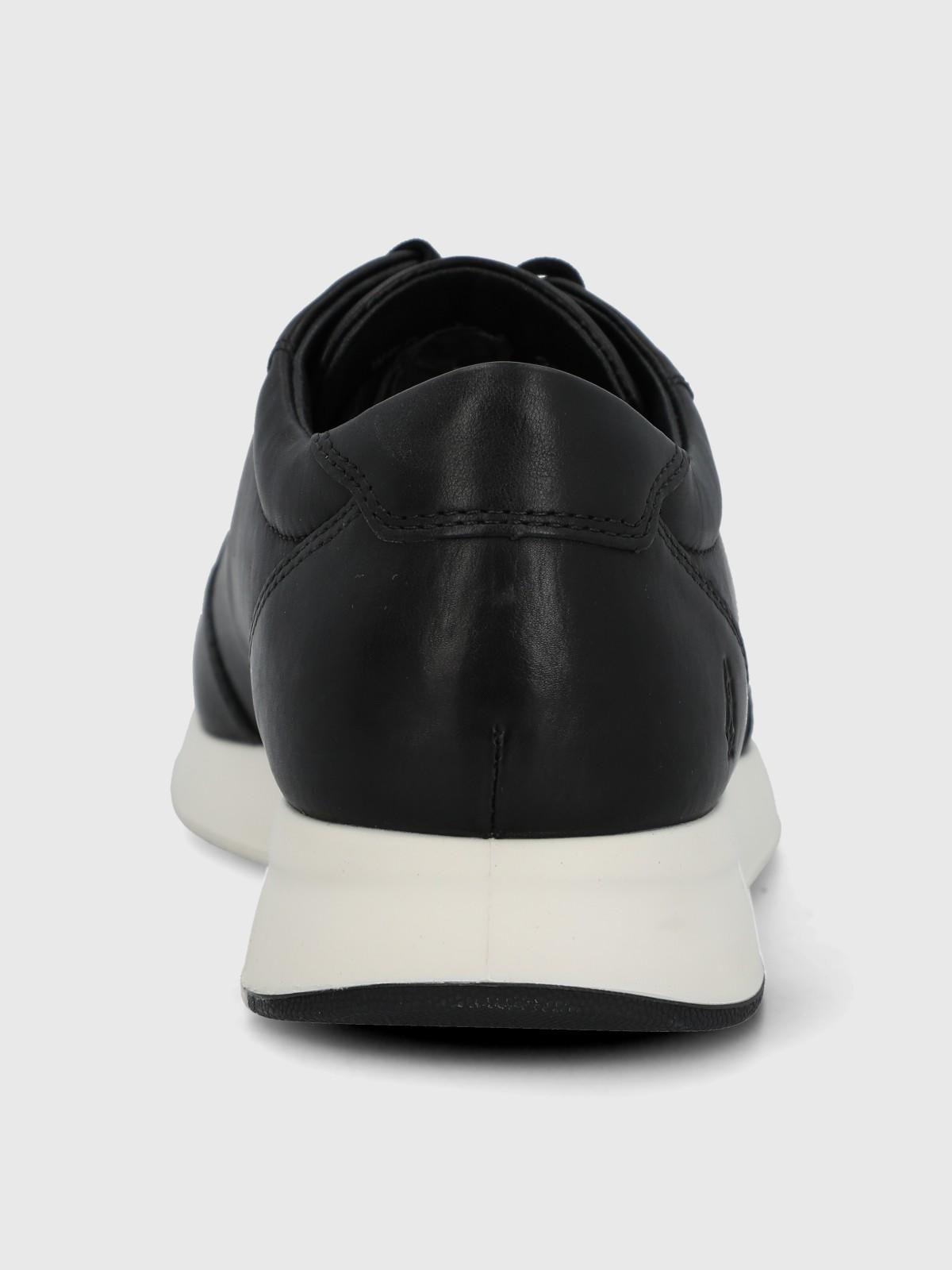 Zapatilla Cuero Mujer Kalfy Negro-6