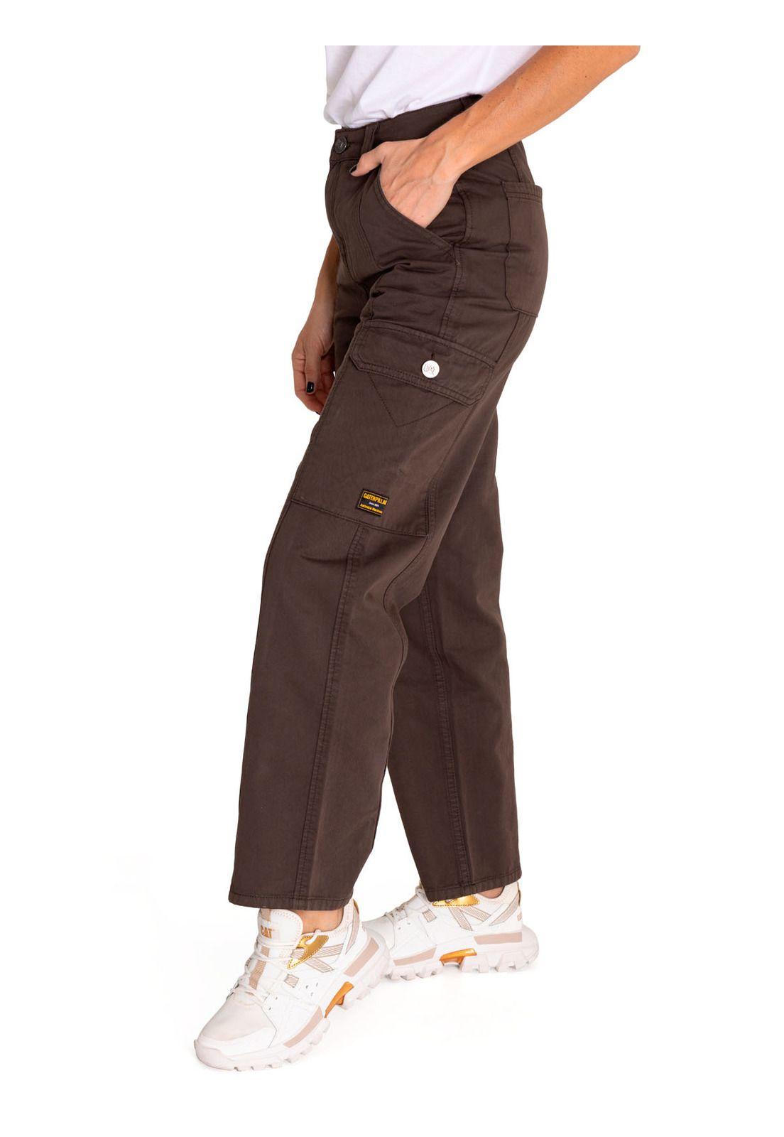Pantalón Cargo Tiro alto Mujer Heritage Cargo Café-1