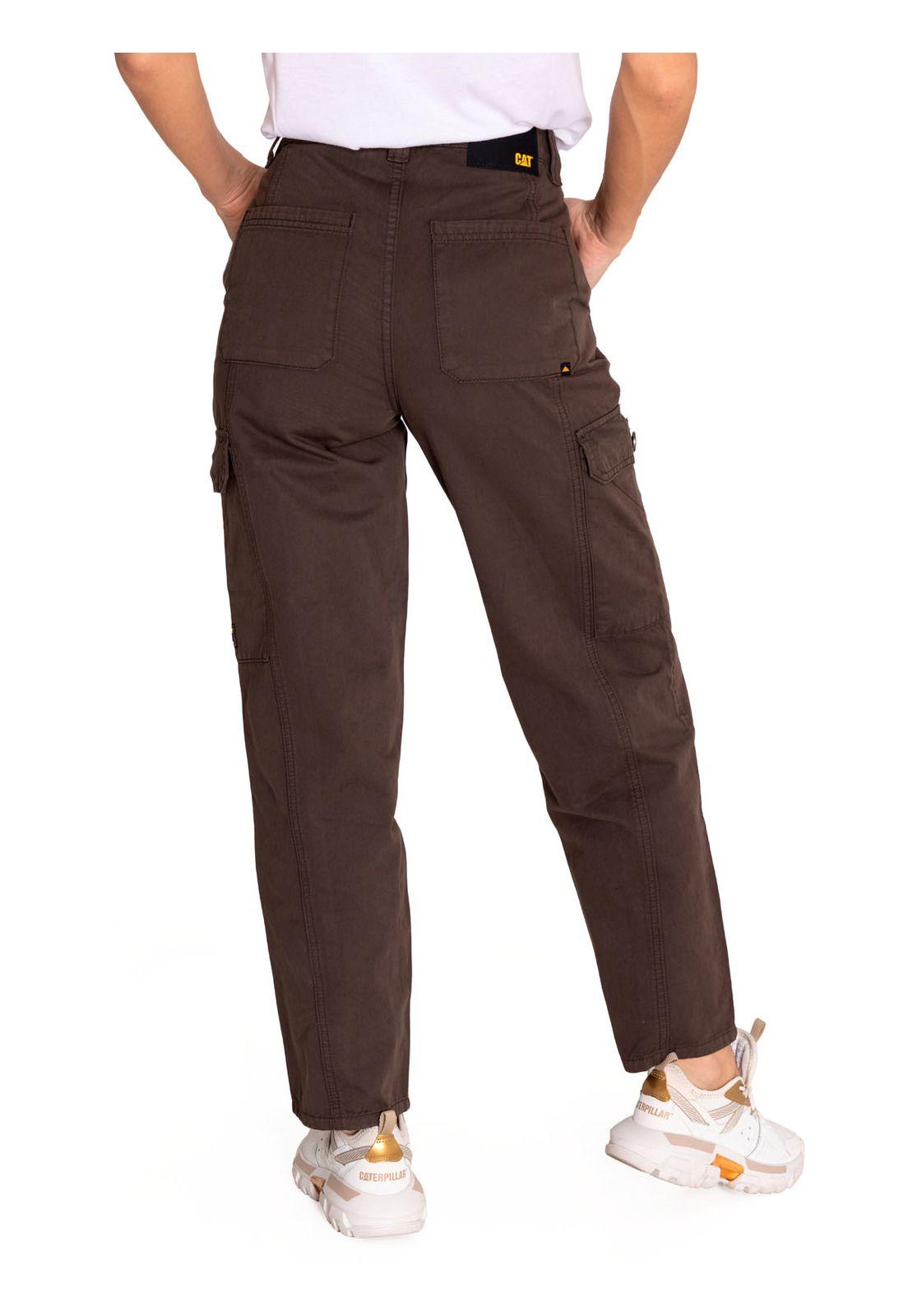 Pantalón Cargo Tiro alto Mujer Heritage Cargo Café-3