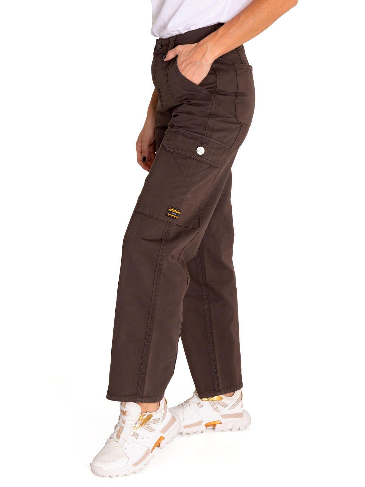 Pantalón Cargo Tiro alto Mujer Heritage Cargo Café-1