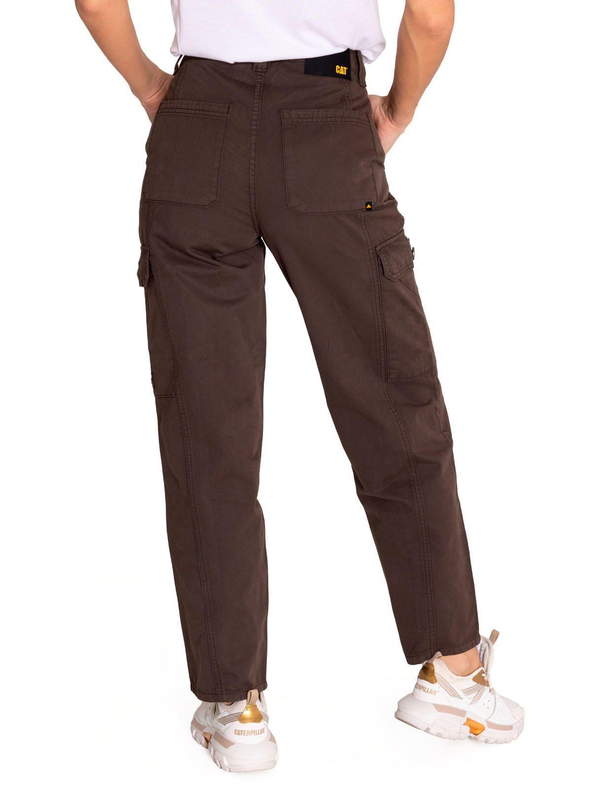 Pantalón Cargo Tiro alto Mujer Heritage Cargo Café-3