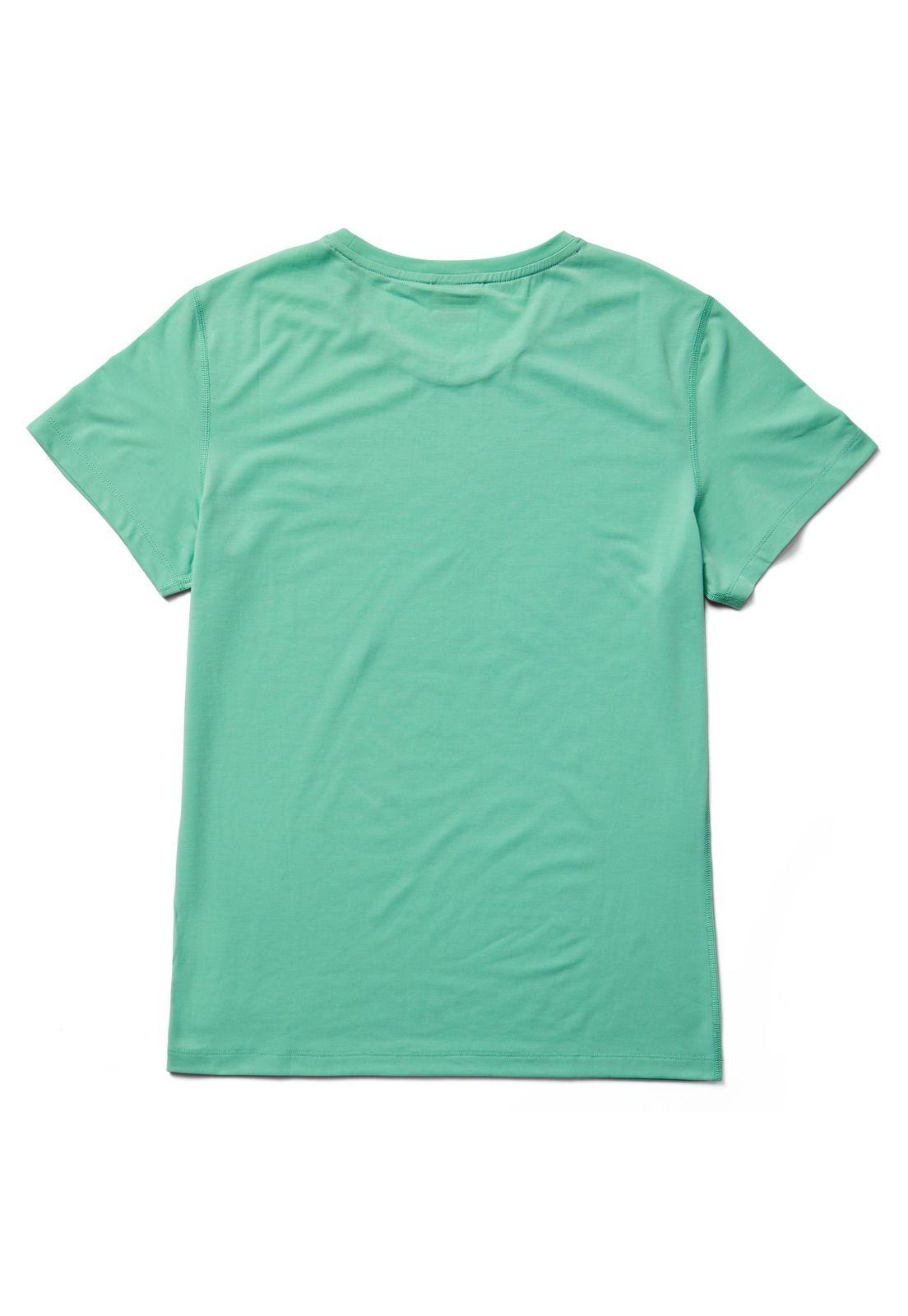 Polera Manga Corta Mujer Tencel Celeste-1