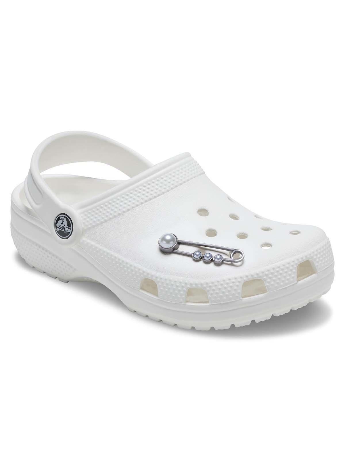 Jibbitz Crocs Pin De Seguridad Perla Plateado-1