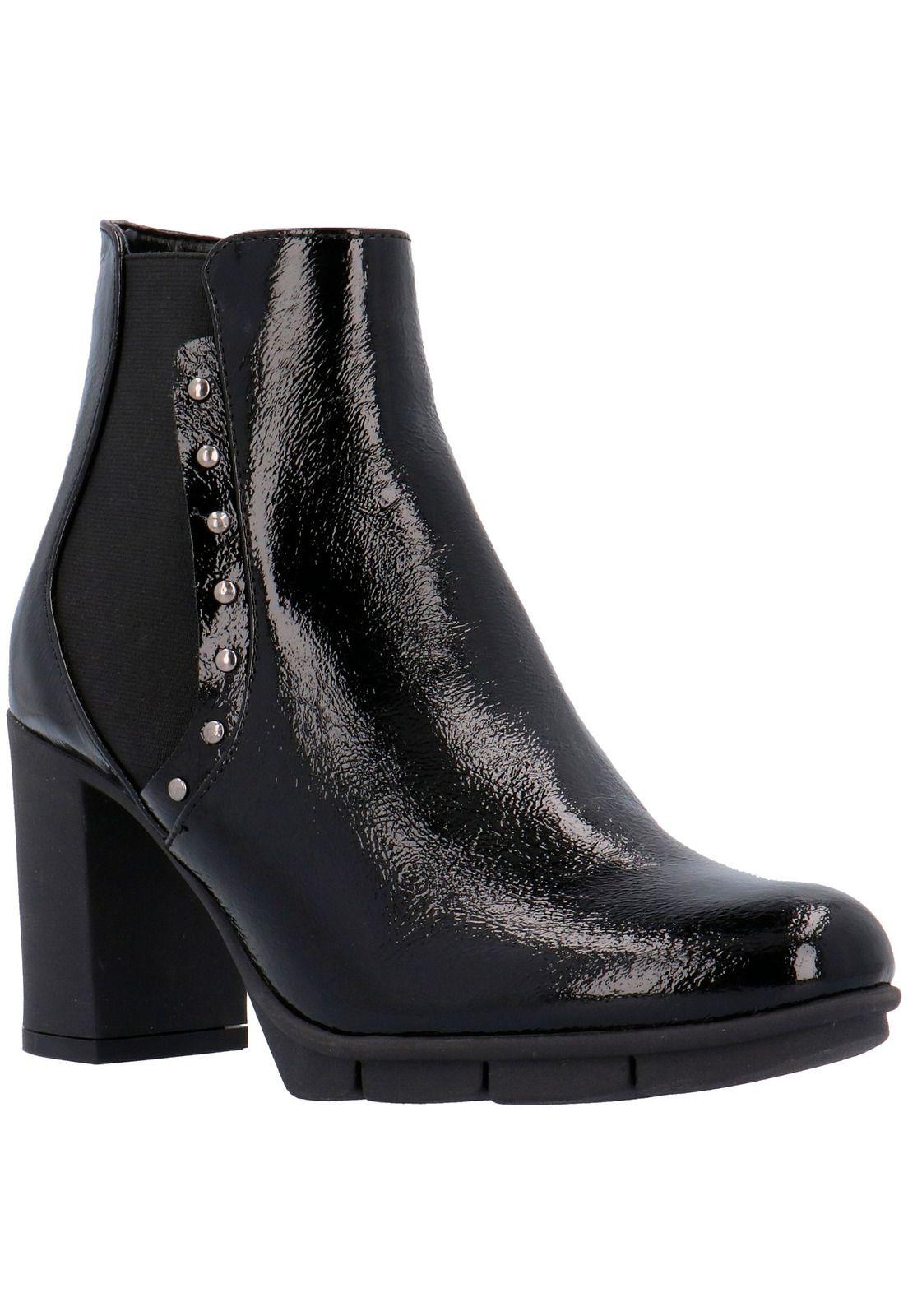 Botin Mujer Cuero Stud About Negro-0