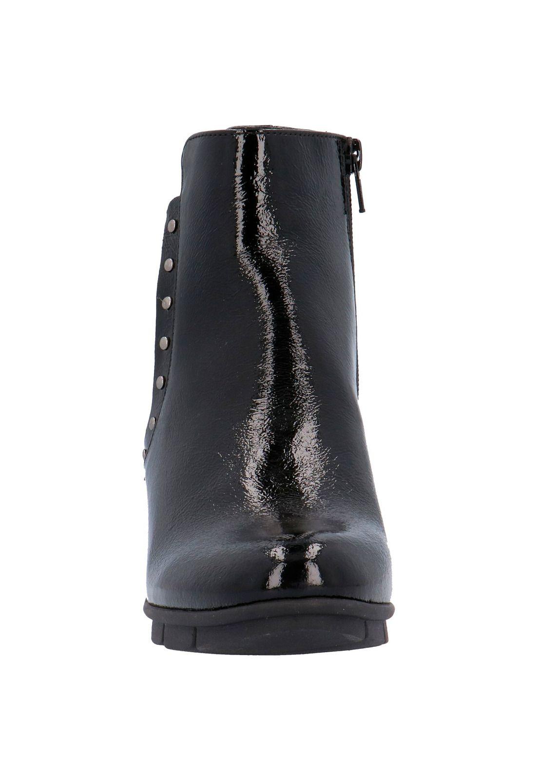 Botin Mujer Cuero Stud About Negro-2