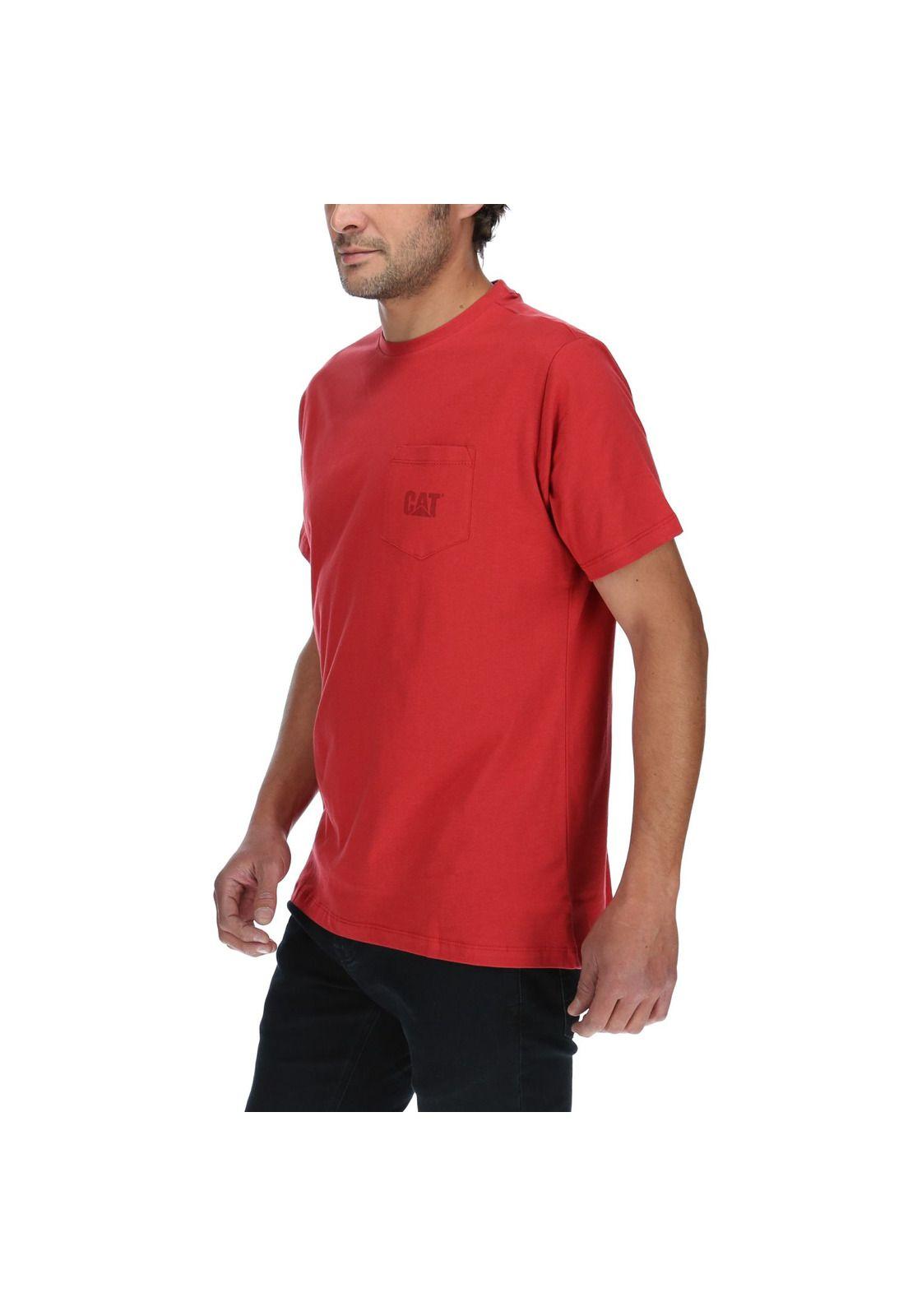 Polera Mc Hombre Traditional Pocket Tee Rojo-1