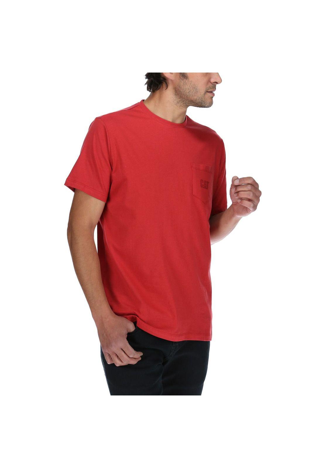 Polera Mc Hombre Traditional Pocket Tee Rojo-3